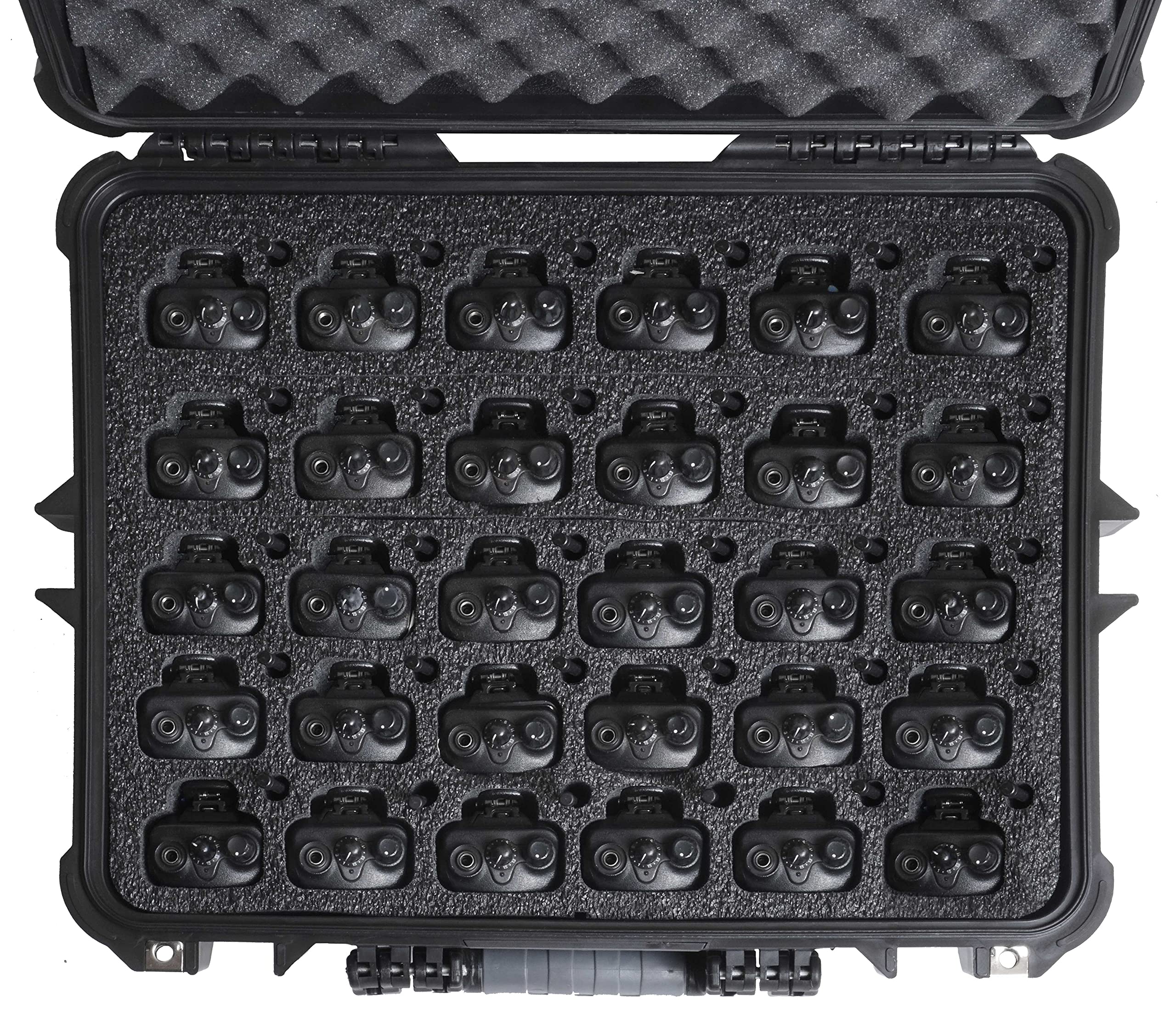 Case Club Case Fits 30 Motorola R2 / Cp200 / Xpr 3500E Two Way Radios In Pre Cut Heavy Duty Waterproof Case