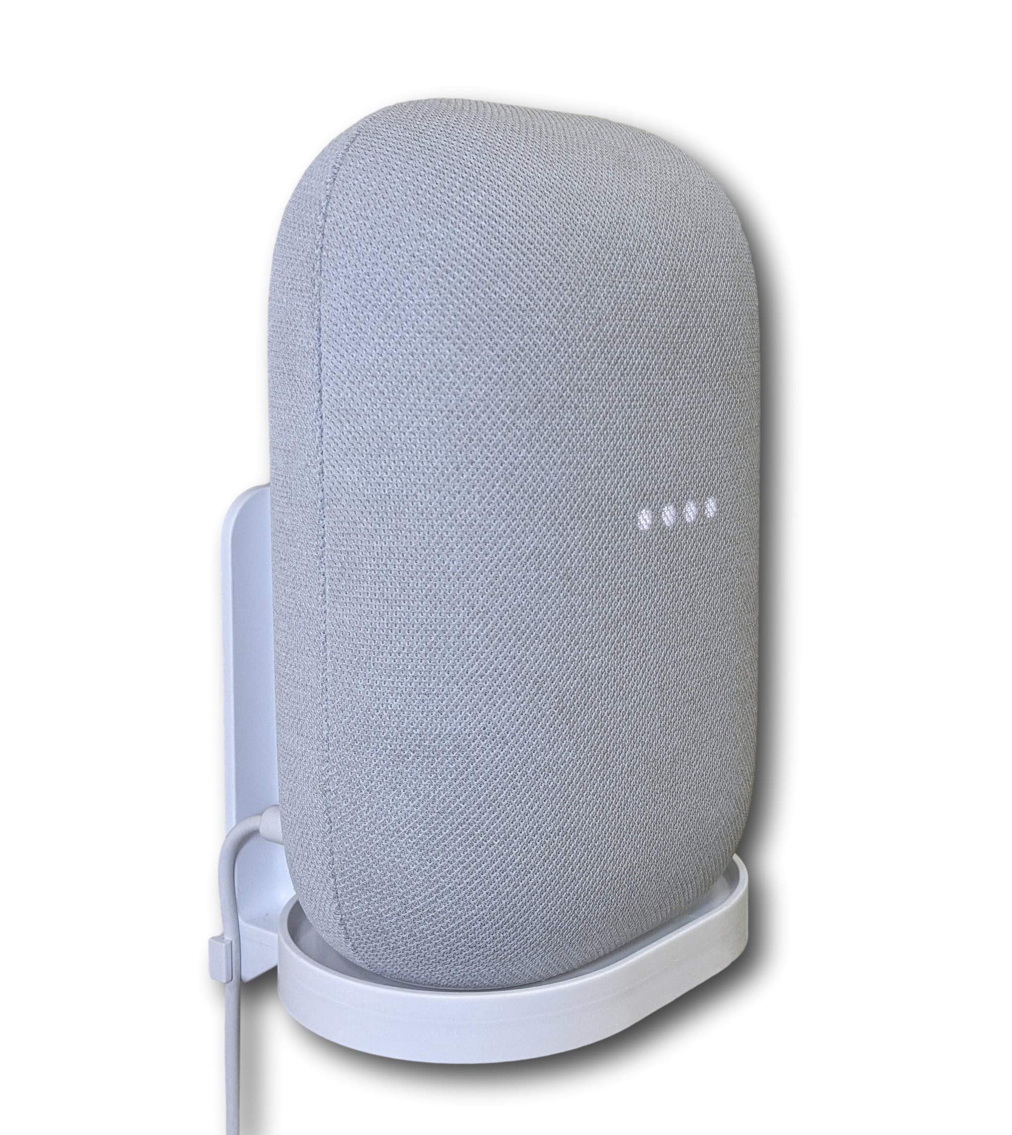 Mount Genie Affordable Essentials Wall Mount Hanger Stand for Nest Audio (White, 1-Pack): Screw and Screwless Install Options, T