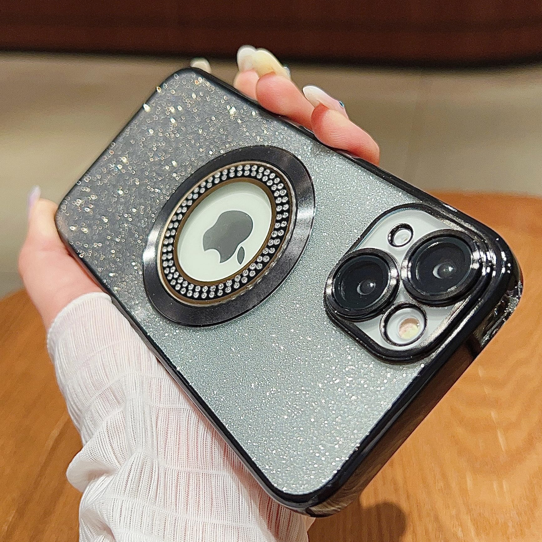 Misscase For Iphone 14 Plus Magnetic Glitter Case Compatible With Magsafe,Full Protection Slim Shockproof Anti Scratch Case With