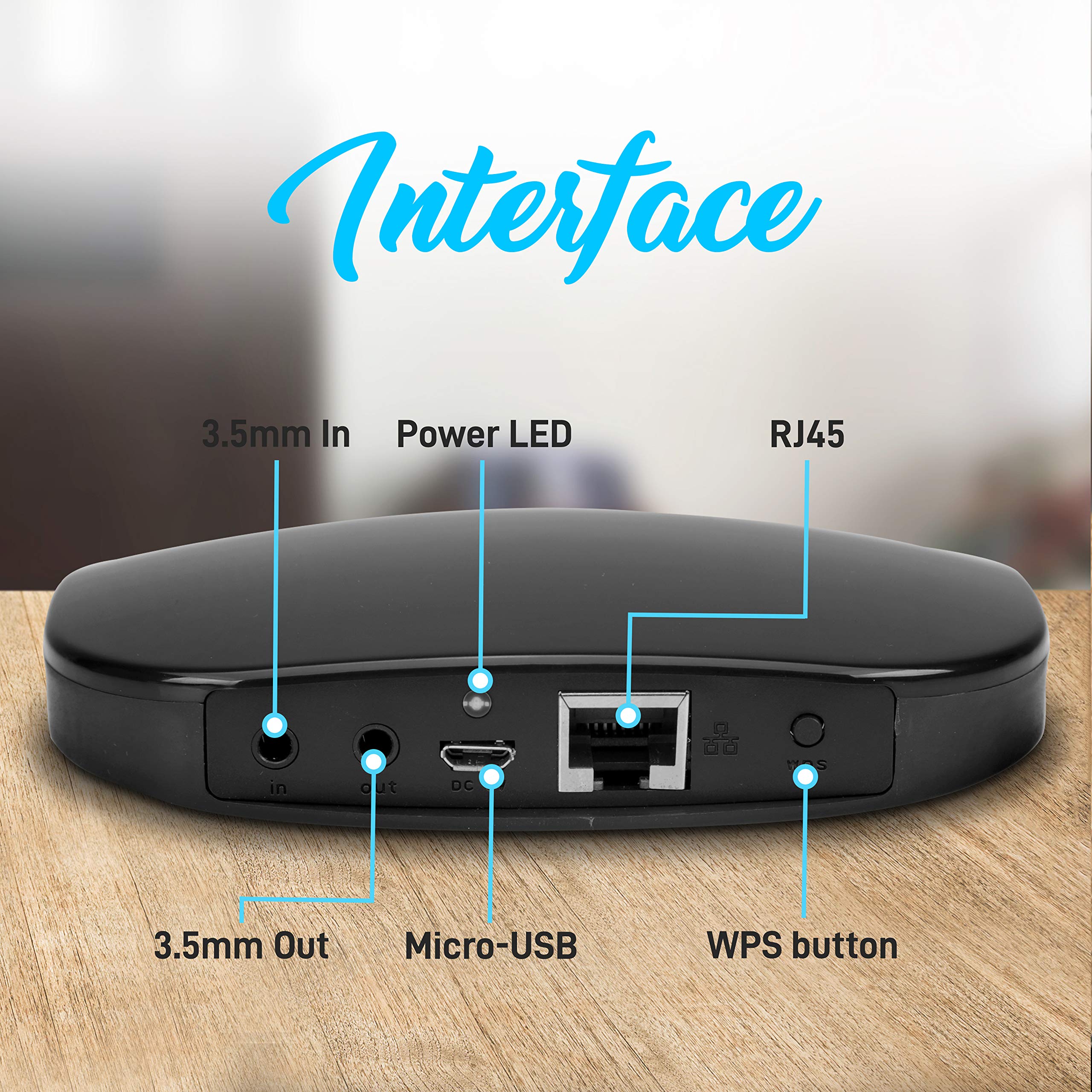 Pyle Wireless Audio Receiver   Connect To Any Audio Player To Stream Music Wifi Over Apple Airplay Or Android Small