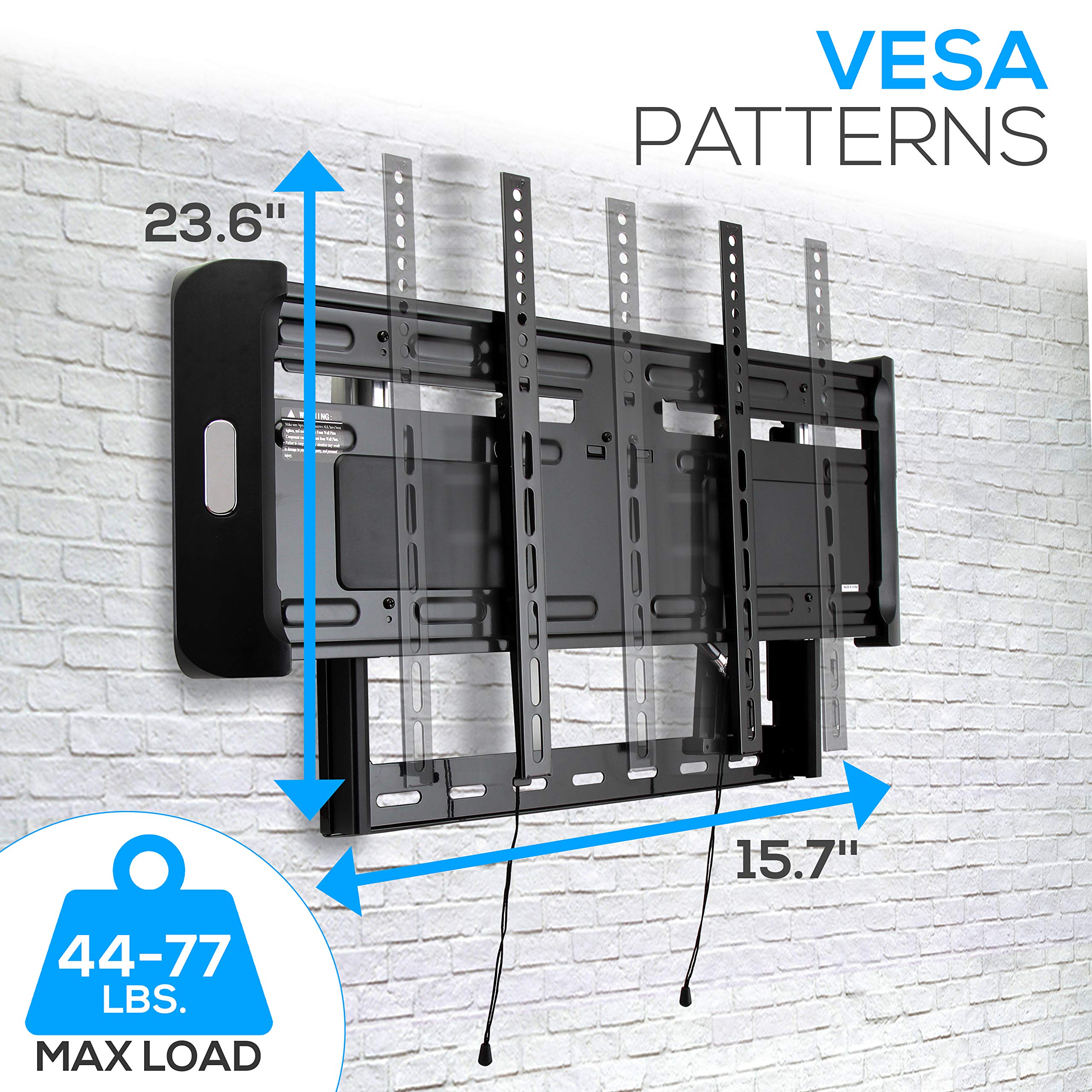 Pyle Home Universal Fixed Tv Wall Mount   Slim Quick Install Vesa Mounting Bracket For Tv Monitor, Mounts 37 To 55 Inch Hdtv, Le