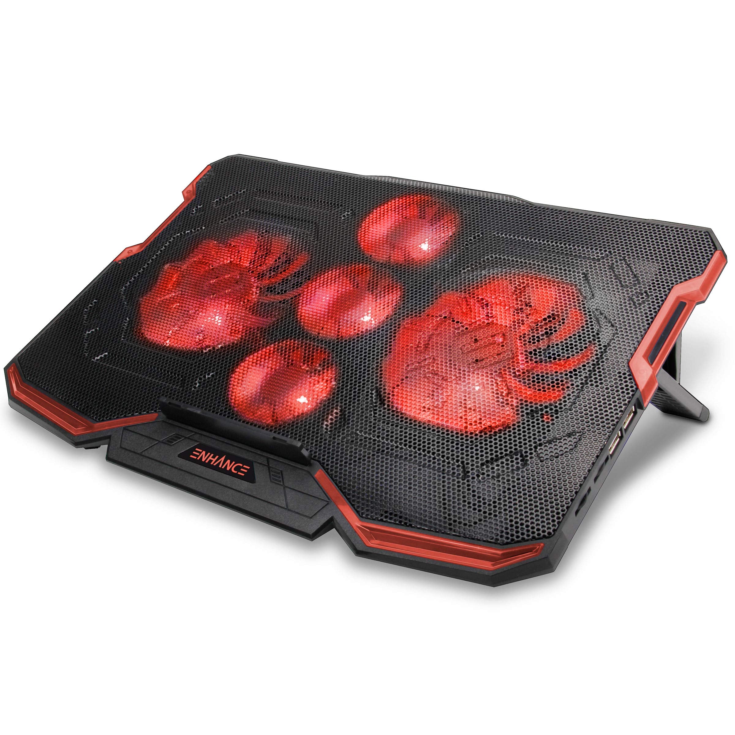 Enhance Cryogen Gaming Laptop Cooling Pad - Fits 17 in. Computer, PS4 - Adjustable Laptop Cooling Stand with 5 Quiet Cooler Fans