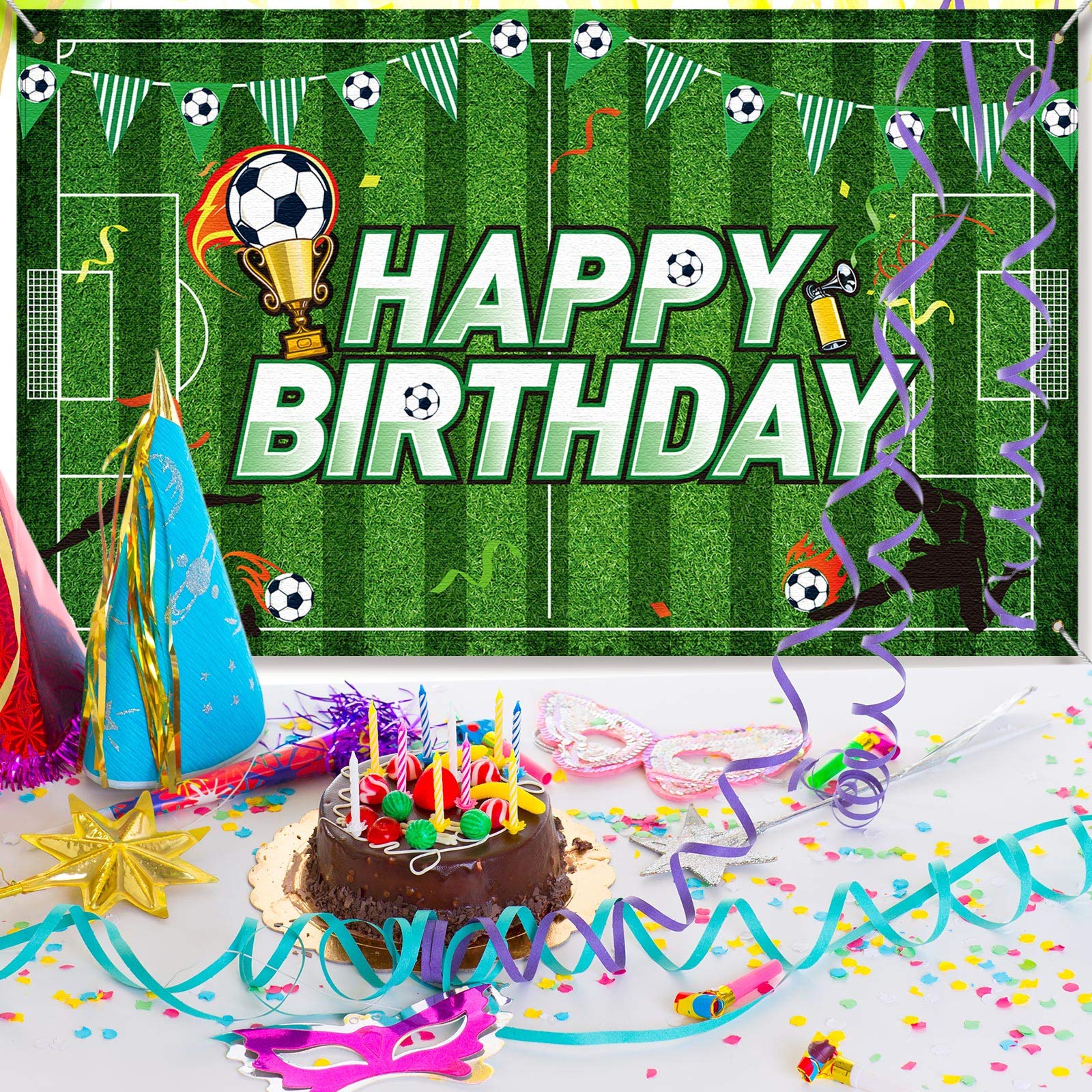 Soccer Birthday Party Backdrop Football Field Photo Background Soccer Theme Birthday Party Decorations Photo Booth Props For Cak