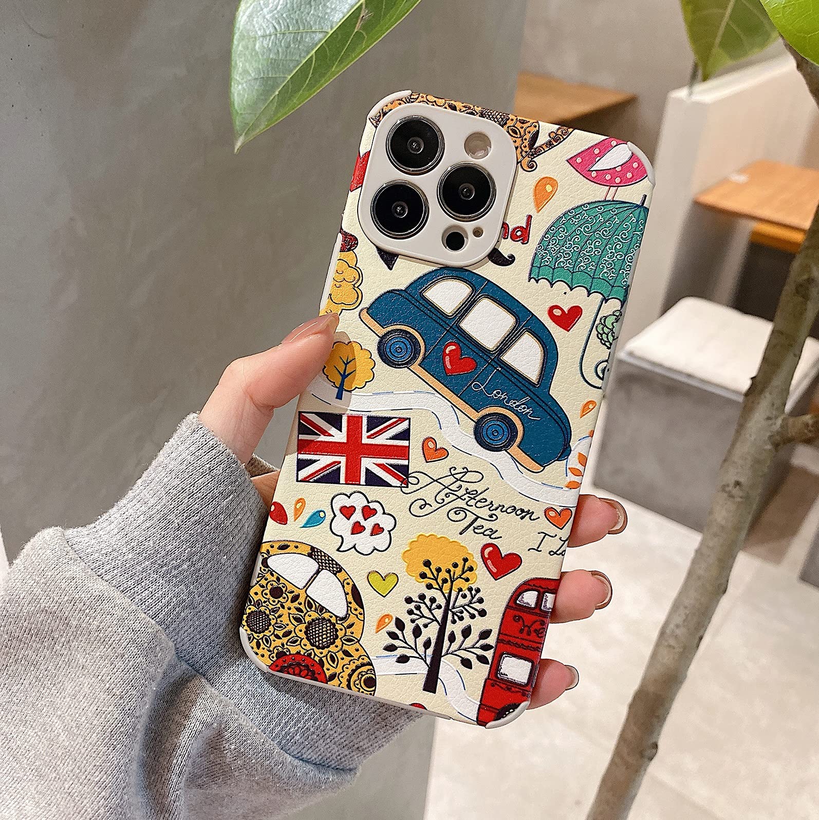 Yonds Queen iPhone Xs Max Phone Case Cartoon London Design Soft Silicone Shockproof Protective