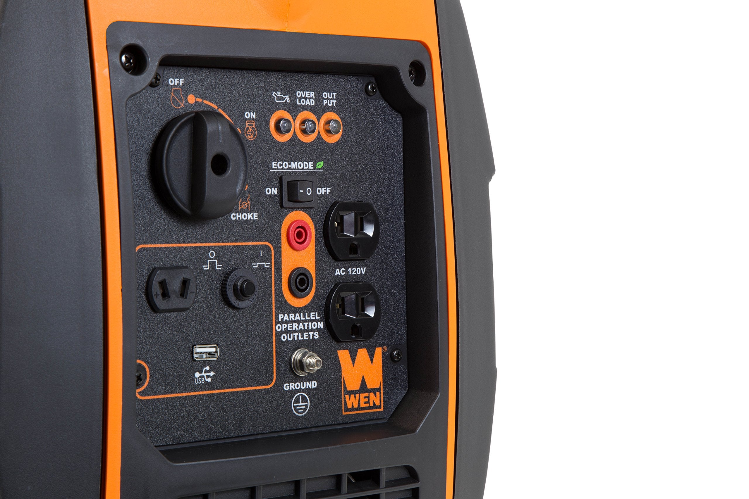 Wen 56200I 2000 Watt Gas Powered Portable Inverter Generator, Carb Compliant,Black & Orange