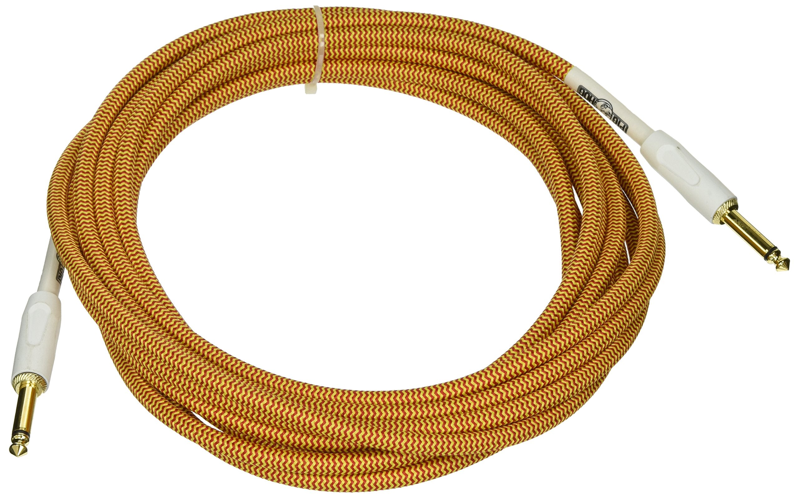 Pig Hog ''Orange Cream'' Woven Jacket Tour Grade Instrument Cable, 20-foot