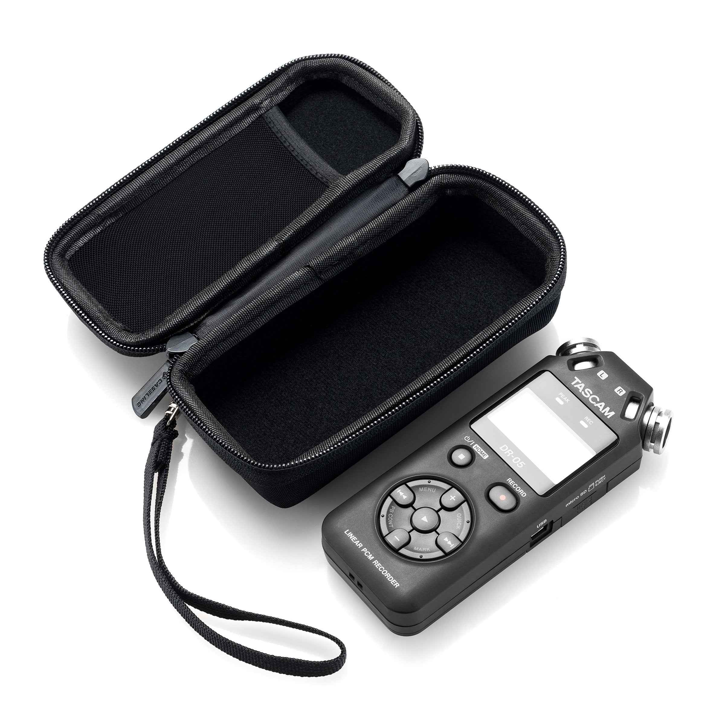 Hard Case Fits Tascam Dr 05X / Dr 05 (Version 2/1) Portable Digital Recorder.   Includes Mesh Pocket For Accessories. By Caselin
