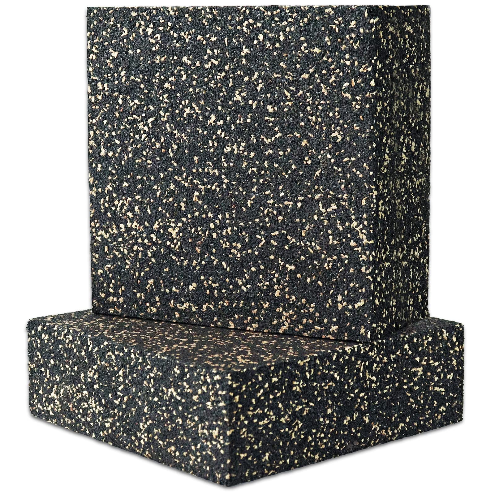 BXI Subwoofer Isolation Pad - 2 Pcs 6 X 6 X 2 Inches Bass Reduction Floorstanding Speakers Mat Riser - Thick Large Rubber Cork A