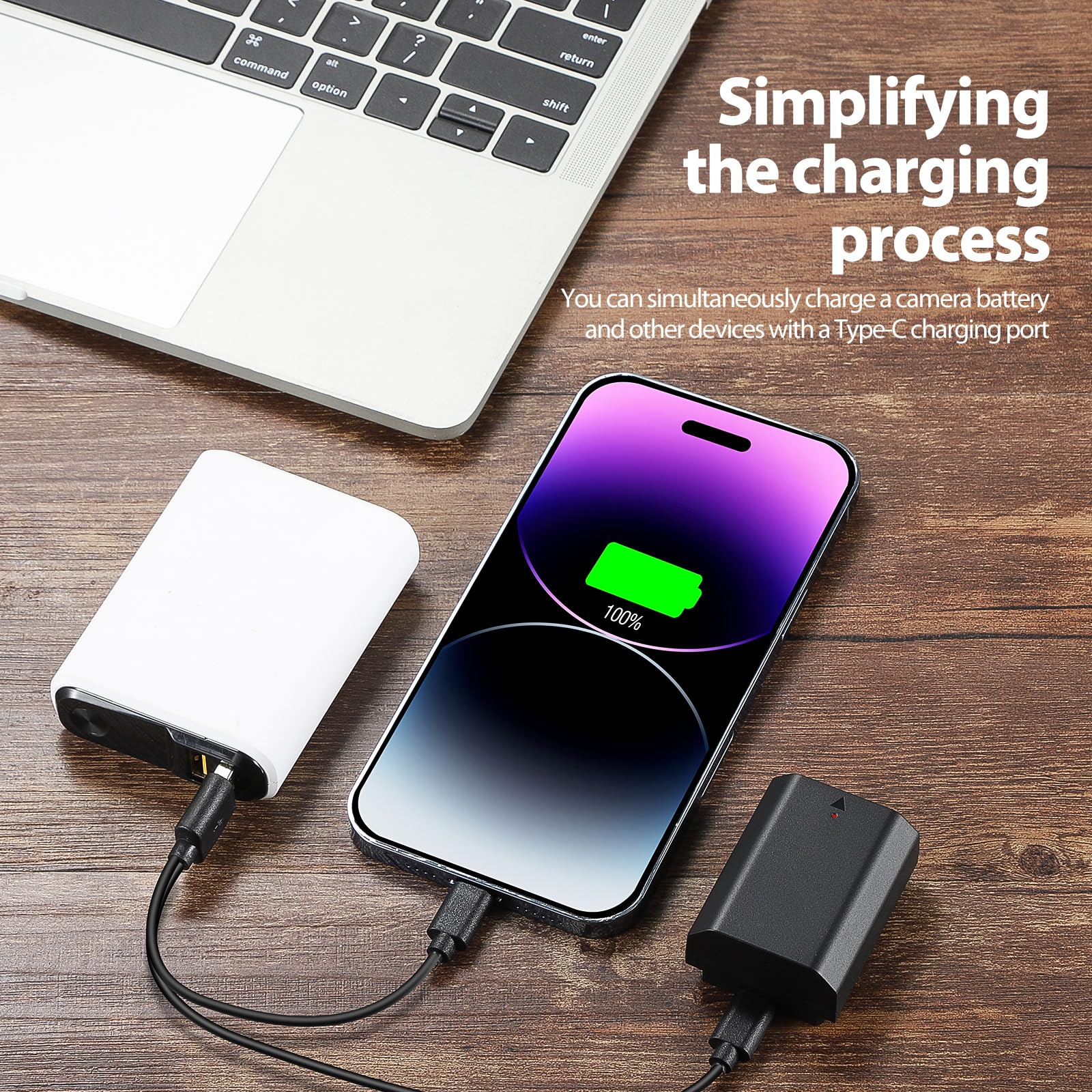 Enegon Np Fz100 Battery And 2 In 1 Usb C Direct Charging Cable,2 Pack 2280Mah Replacement Battery For Sony A7Iii,A7Iv,Fx3, Fx30,