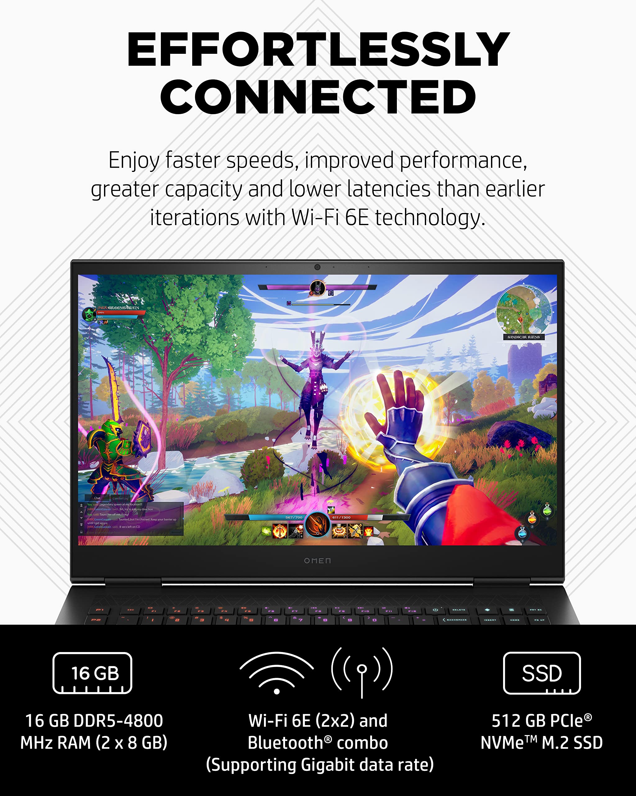 Hp Omen 17 Inch Laptop, Intel Core I7 12700H, Nvidia Geforce Rtx 3060, 16 Gb Ram, 512 Gb Ssd, Windows 11 Home (17 Ck1010Nr, Shad