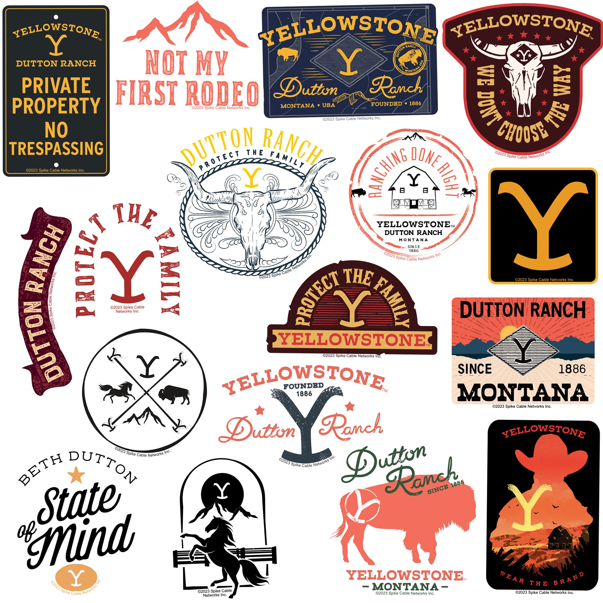 Yellowstone 50Ct Sticker Pack Large Deluxe Stickers Variety Pack   Laptop, Water Bottle, Scrapbooking, Tablet, Skateboard, Indoo