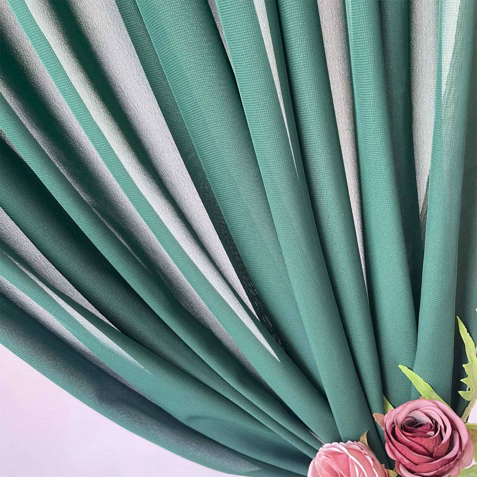 Ehldekol Sheer Chiffon Backdrop Curtains 10Ft X 10Ft,Chiffon Fabric Drapes For Wedding, Long Sheer Curtain For Living Room, Arch