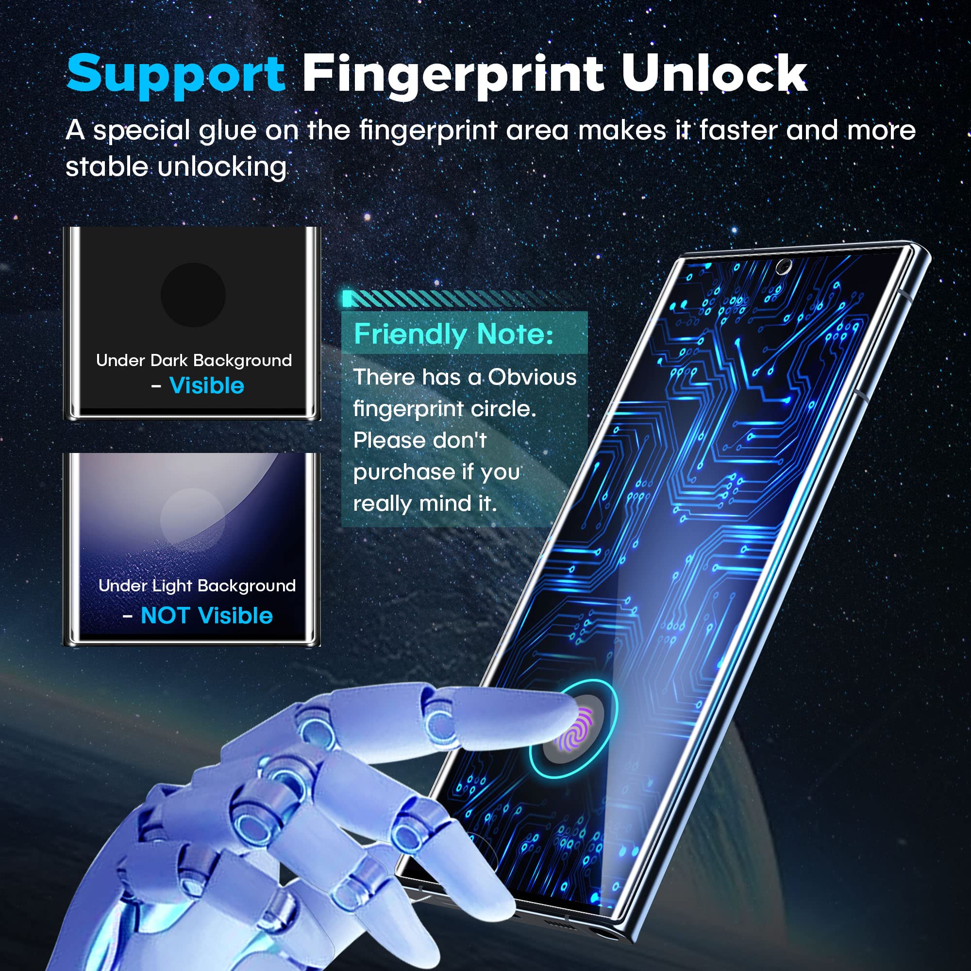 Aacl 3D Curved Tempered Glass For Samsung Galaxy S23 Ultra Screen Protector, 9H Glass For S23 Ultra 5G, Scratch Proof, Easy Inst