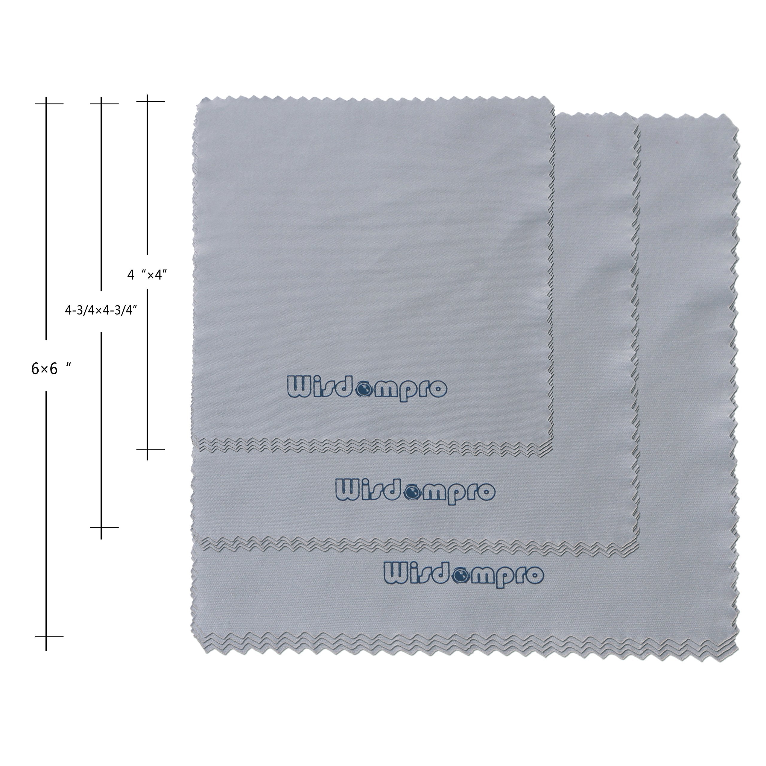 Wisdompro 12 Pack 4/4.75/6 Inch Microfiber Cleaning Cloth For Camera Optical Lens, Glass, Cell Phone, Ipad, Tablet, Laptop, Lcd