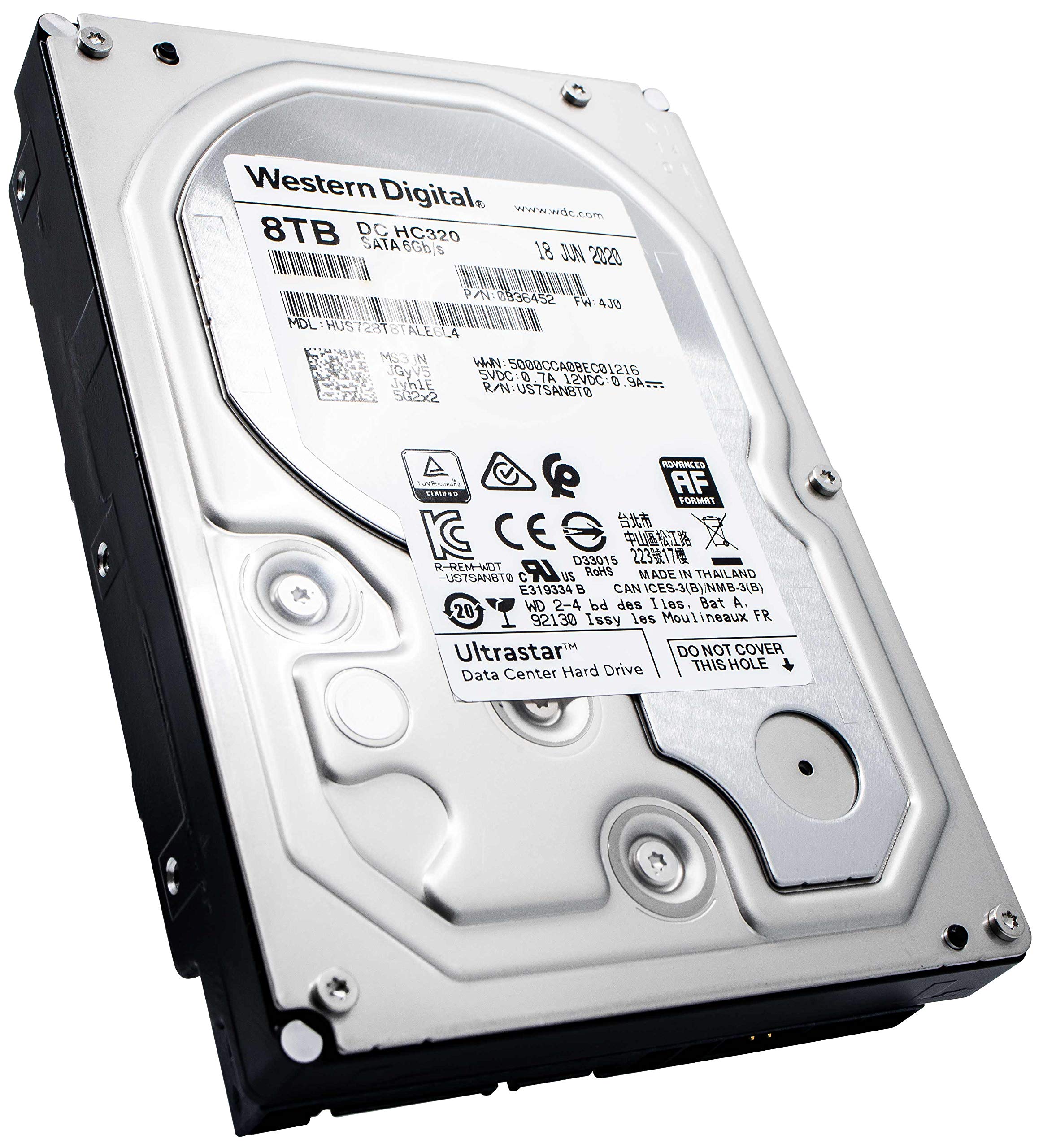 Western Digital 8Tb Ultrastar Dc Hc320 Sata Hdd   7200 Rpm Class, Sata 6 Gb/S, 256Mb Cache, 3.5''   Hus728T8Tale6L4