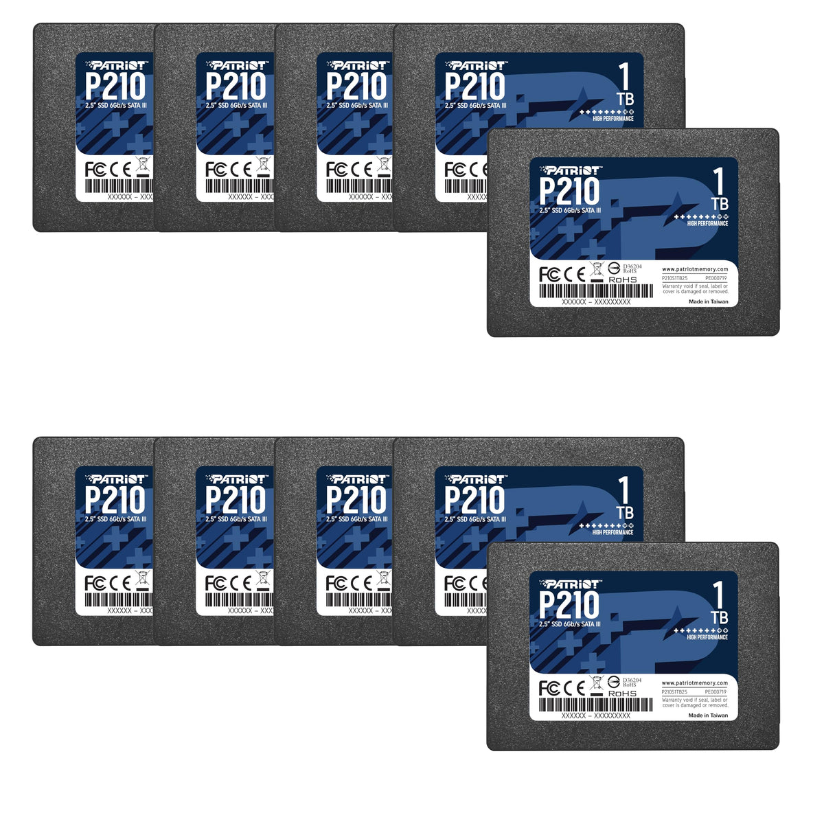 Patriot P210 Sata 3 1Tb Ssd 2.5 Inch Internal Solid State Drive Retail Packaged 10 Pack   P210S1Tb2510