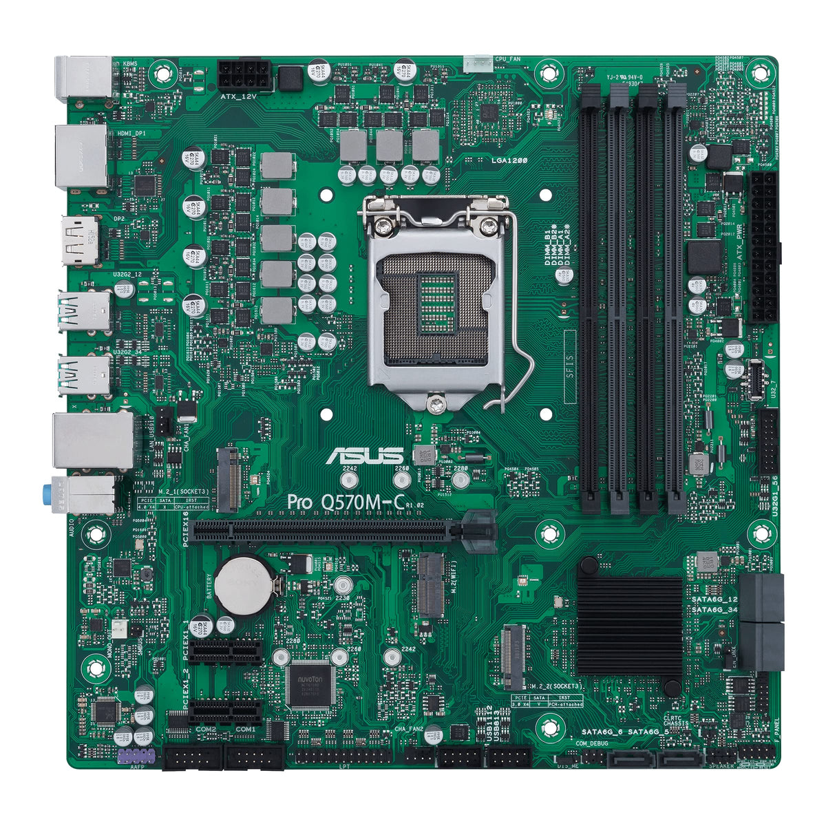 Asus Pro Q570M C/Csm Lga1200 (Intel 10Th&11Th Gen) Matx Commercial Motherboard (Pcie 4.0,1 Lan,Front Panel Usb 3.2 Type C, Intel