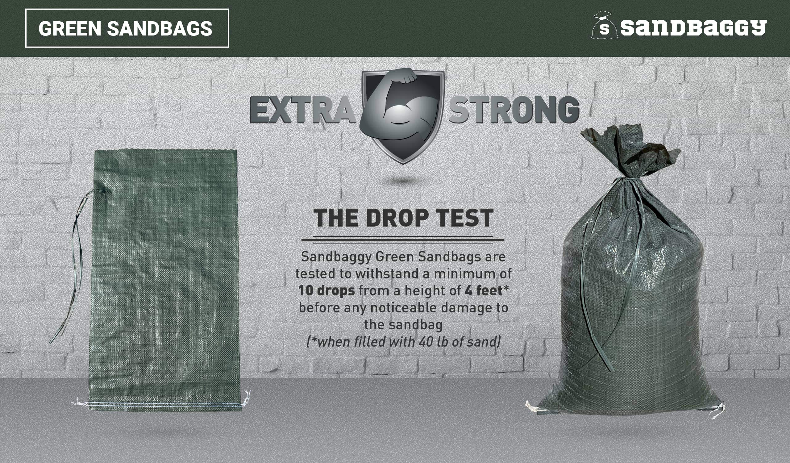 Green Sandbag Sandbags Will Hold 50 Pounds Of Sand Polypropylene Olive Drab (50)