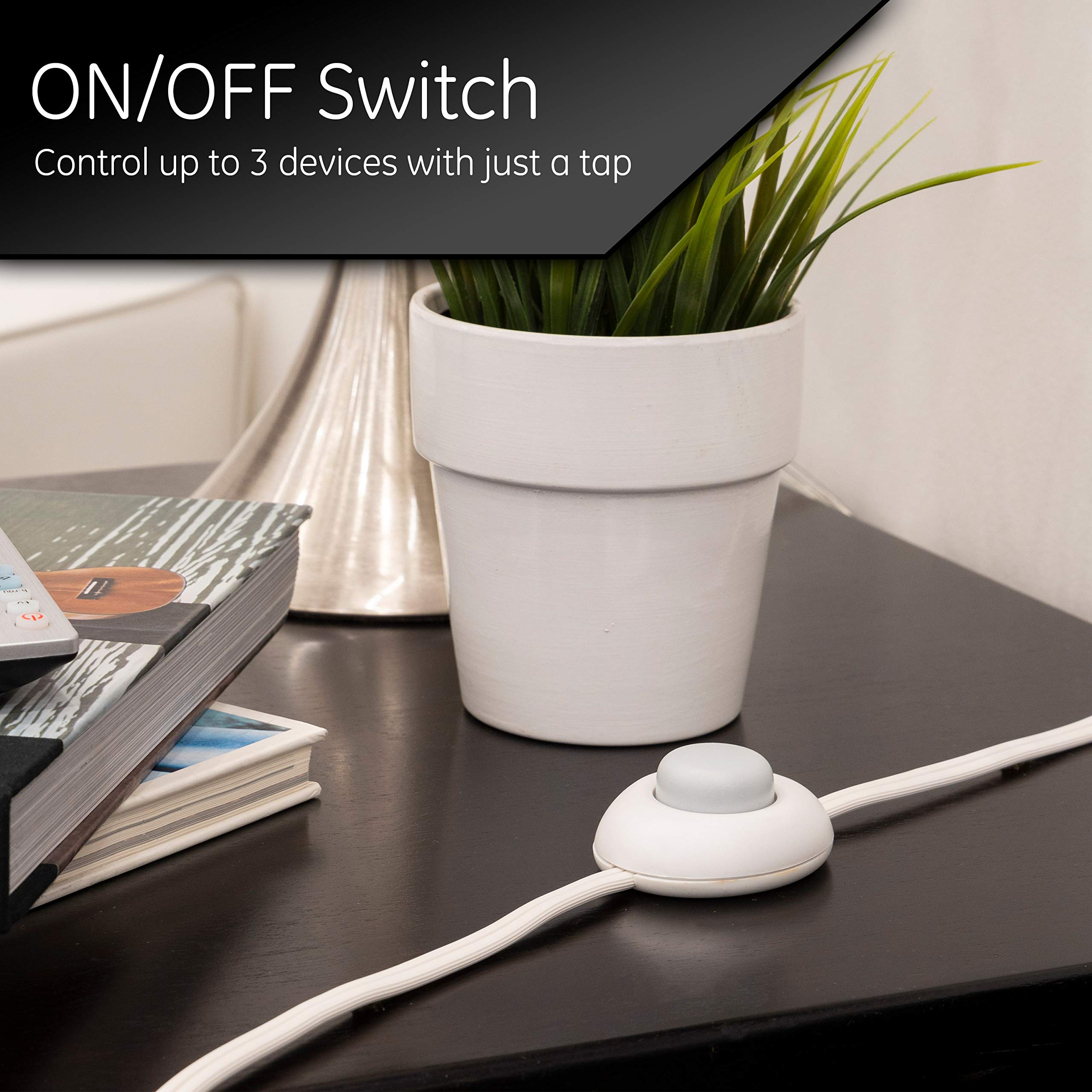 Ge Extension Cord With Footswitch 3 Outlet Extension Cord With Multiple Outlets With On Off Switch Perfect For Work From Home Es