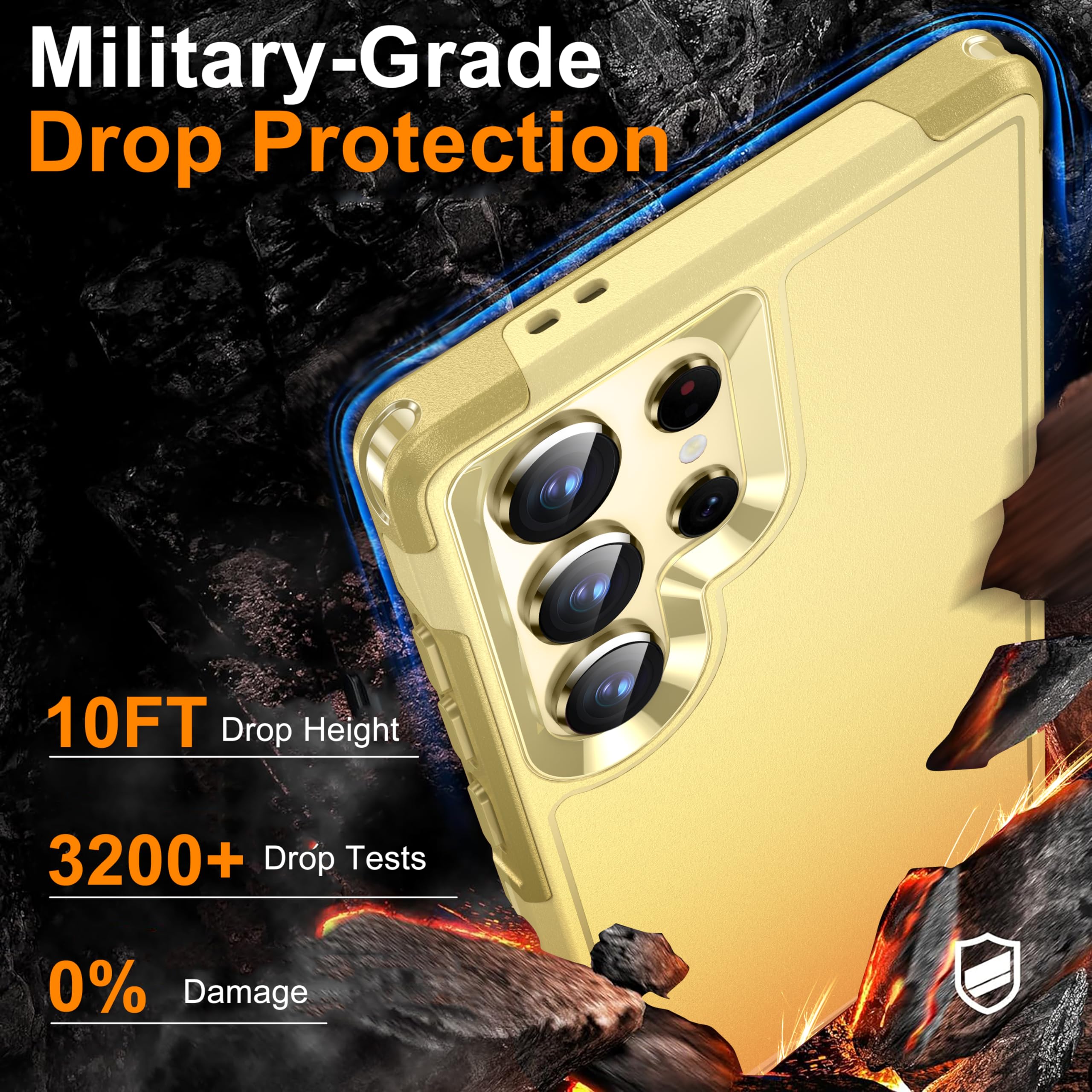Oneagle For Samsung Galaxy S24 Ultra Case,Galaxy S24 Ultra Phone Case [Compatible Wireless Charging][15Ft Military Grade Drop Pr