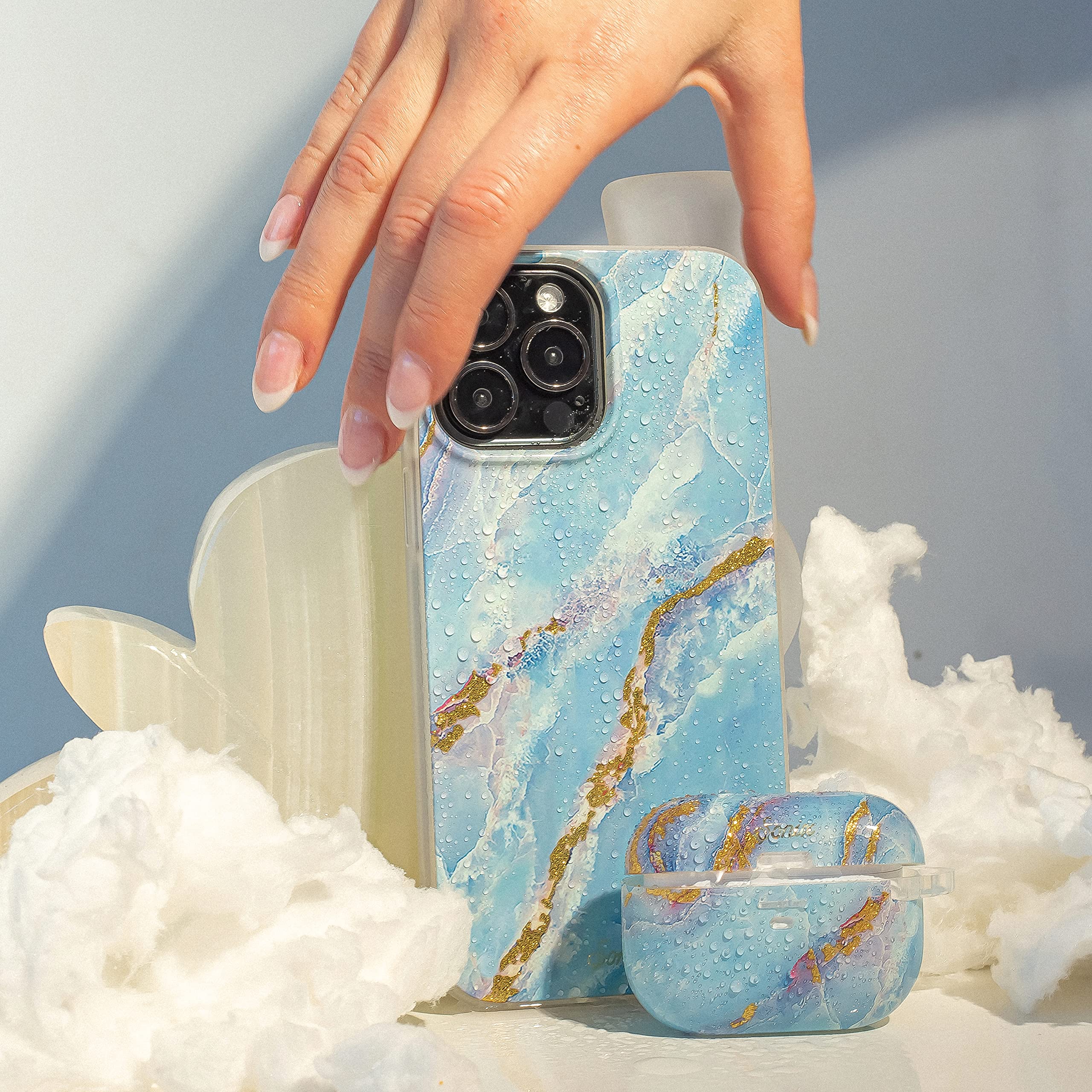 Sonix Case For Iphone 14 Pro Max | Compatible With Magsafe | 10Ft Drop Tested | Ice Blue Marble