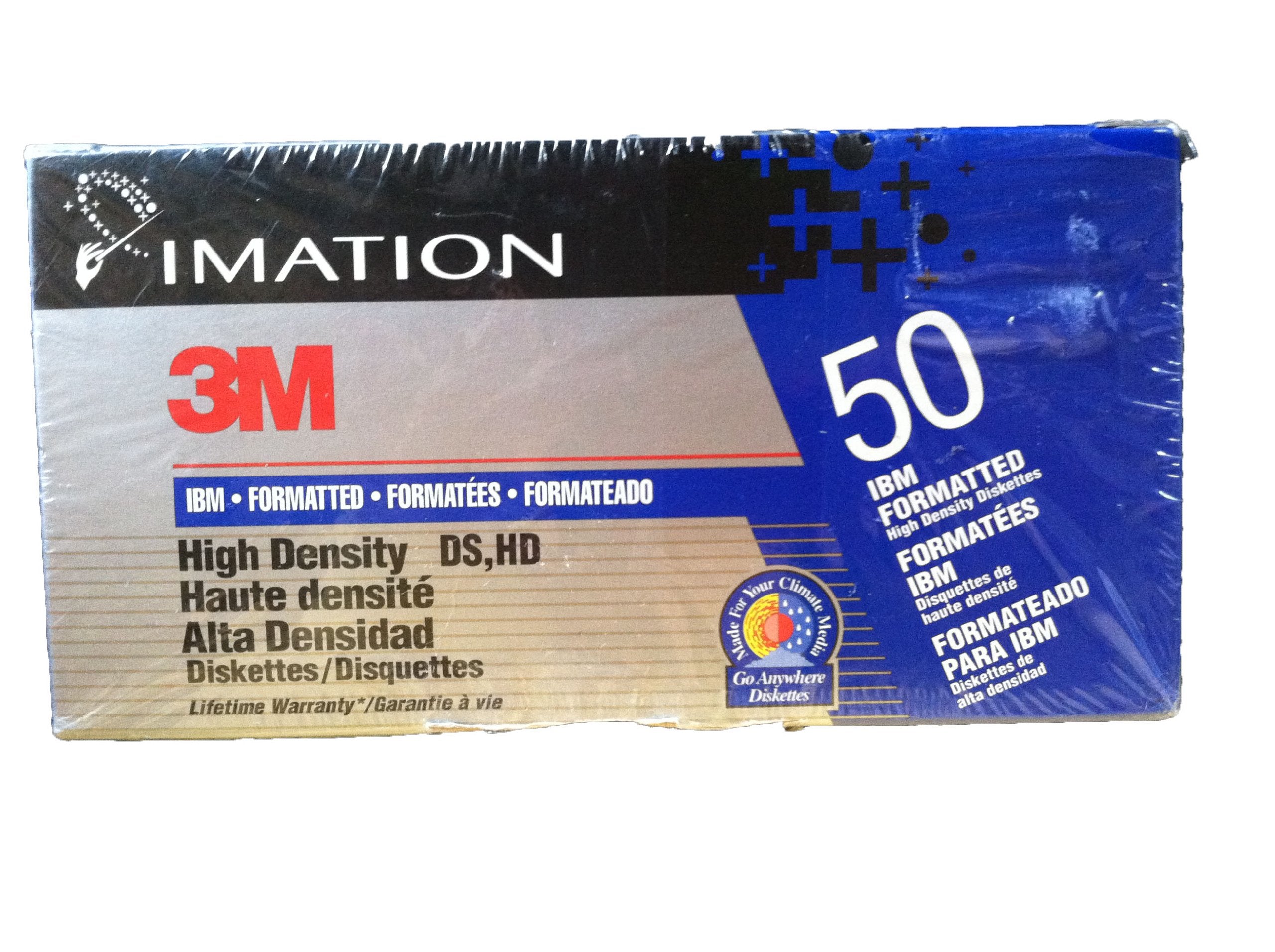 Imation 3.5inch Floppy Diskettes, 50 Count, 1.44Mb, High Density Ds, Hd, Ibm Formatted