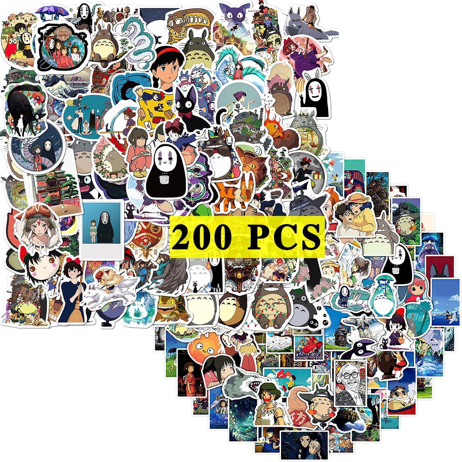 Pounchi Japanese Anime Stickers (200 Pcs) Cartoon Anime Stickers Merchandise Gifts For Party Supplies Decorations Laptop Water B