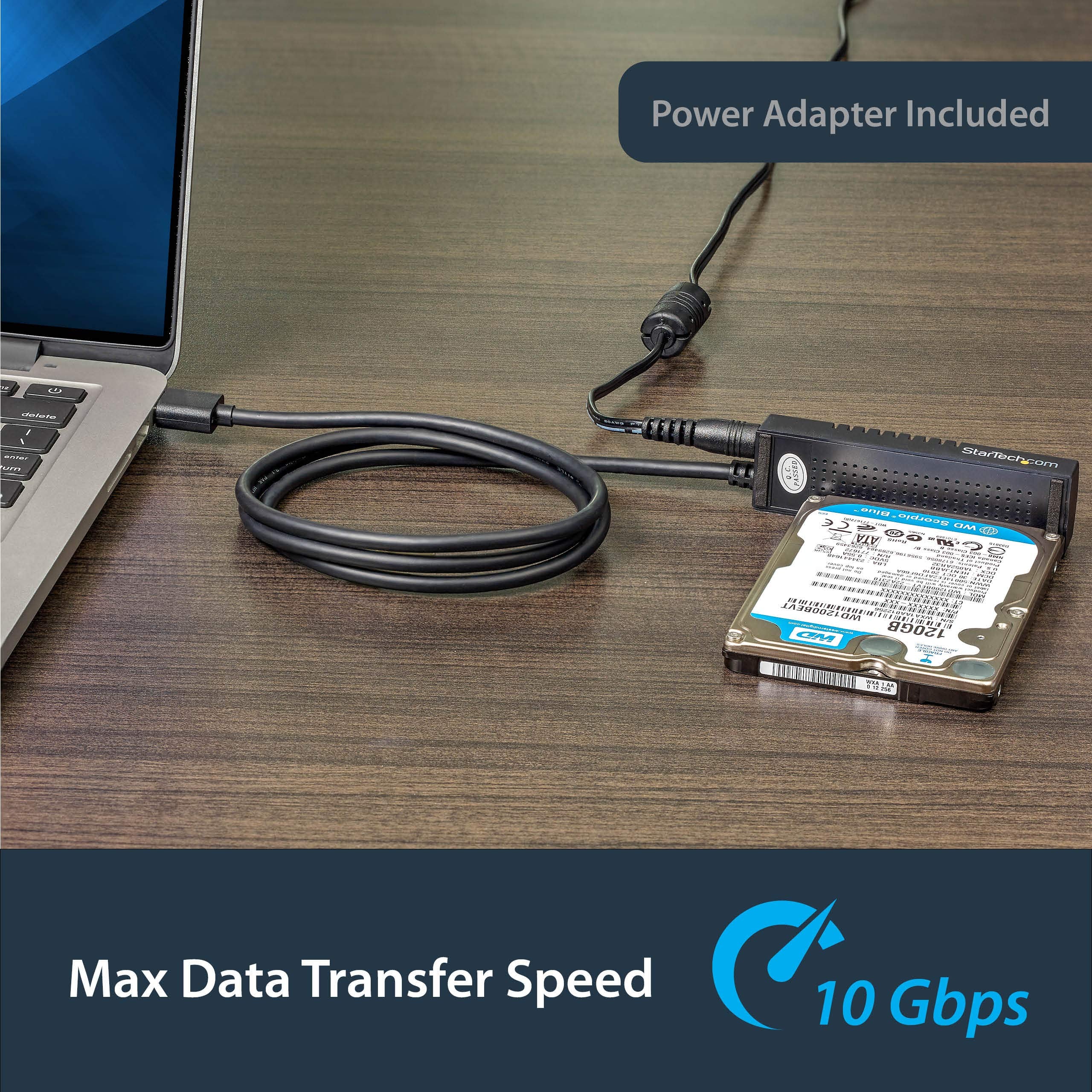 Startech.Com Usb To Sata Adapter Cable   2.5In And 3.5In Drives   Usb 3.1   10Gbps   External Hard Drive Cable   Hard Drive Adap