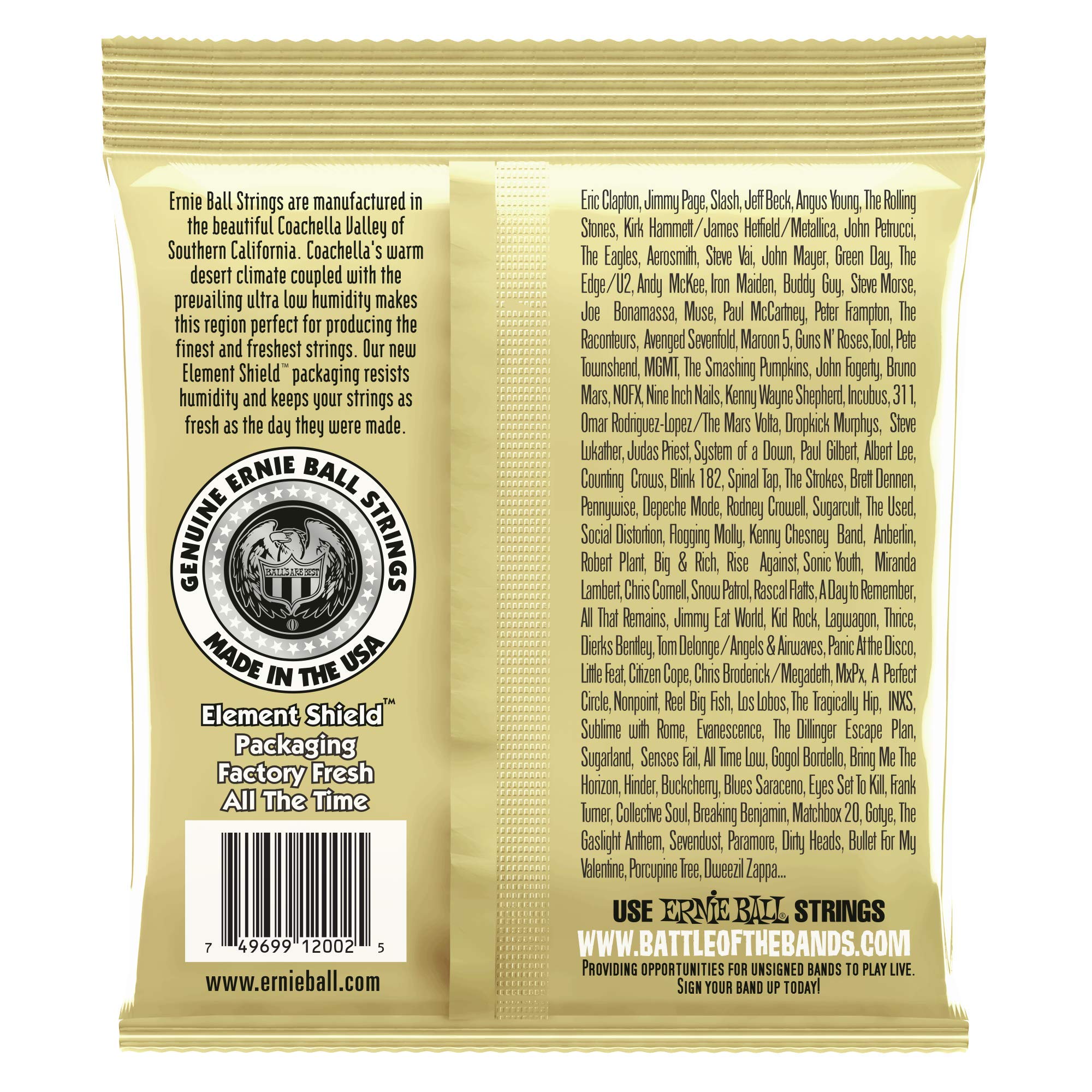 Ernie Ball 2002 Earthwood 80/20 Bronze Medium Acoustic Guitar Strings 6 Pack