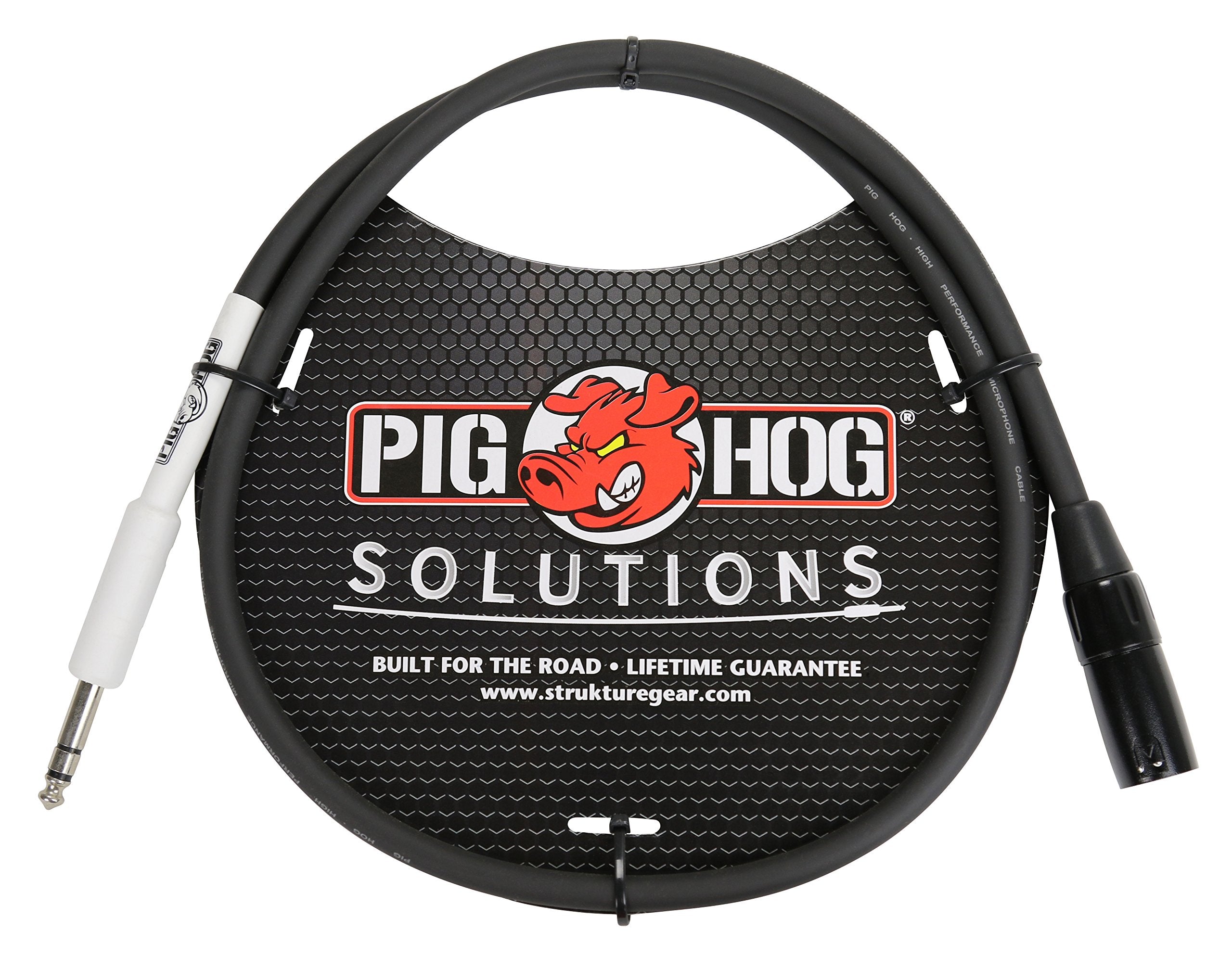 Pig Hog PX4T6 XLR Male to 1/4 TRS Instrument Cable, 6 Feet