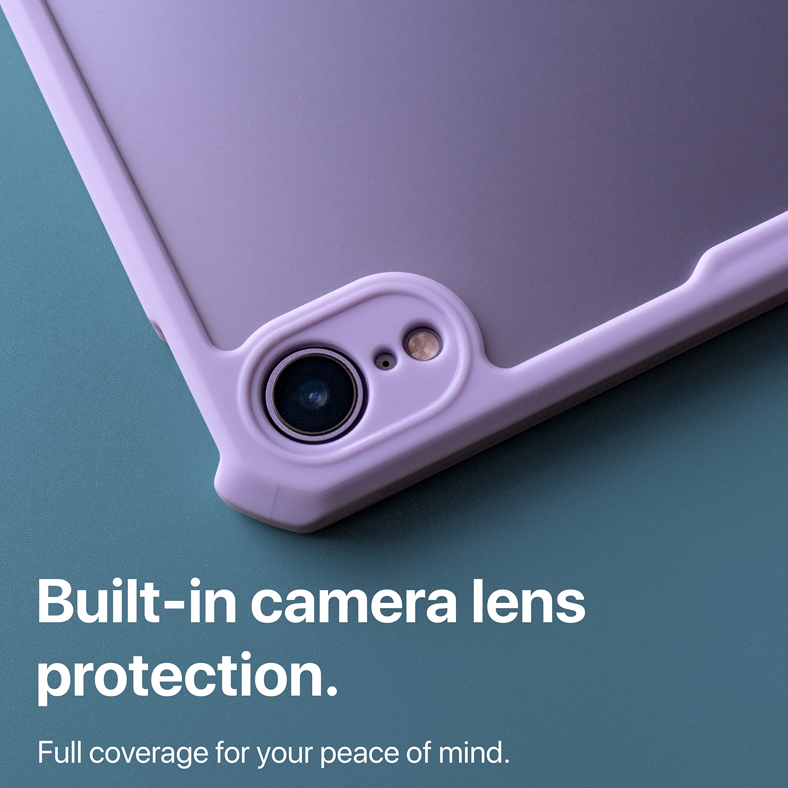 Tineeowl Ipad Mini 6 Ultra Thin 2021 Matte Back Clear Case, Flexible Tpu, Absorbs Shock, Lightweight, Thin (Purple)