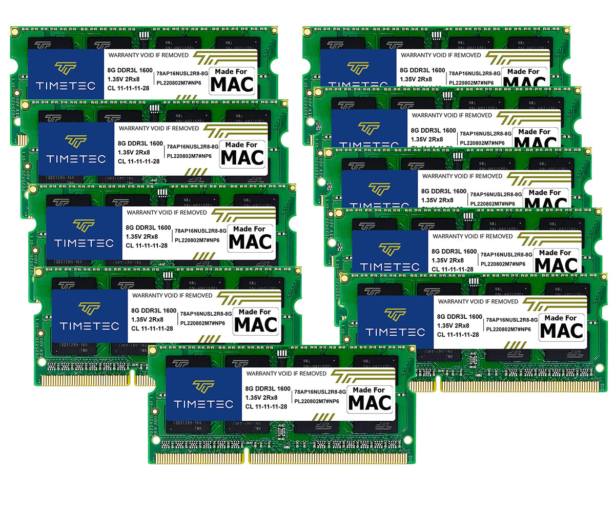 Timetec 80Gb Kit(10X8Gb) Compatible For Apple Ddr3L 1600Mhz Pc3L 12800 Cl11 For Imac (Mid 2011, Late 2012, Late 2013, Late 2014