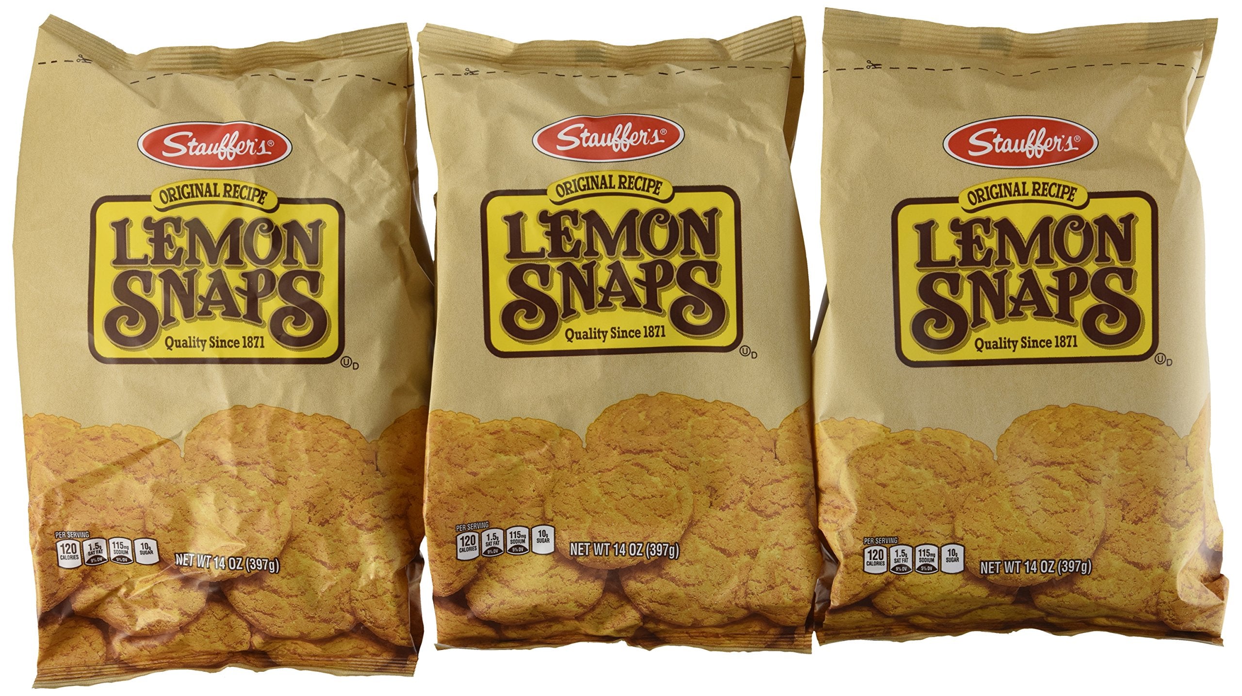 Stauffer 'S Lemon Snaps Cookies   [3 Pack]