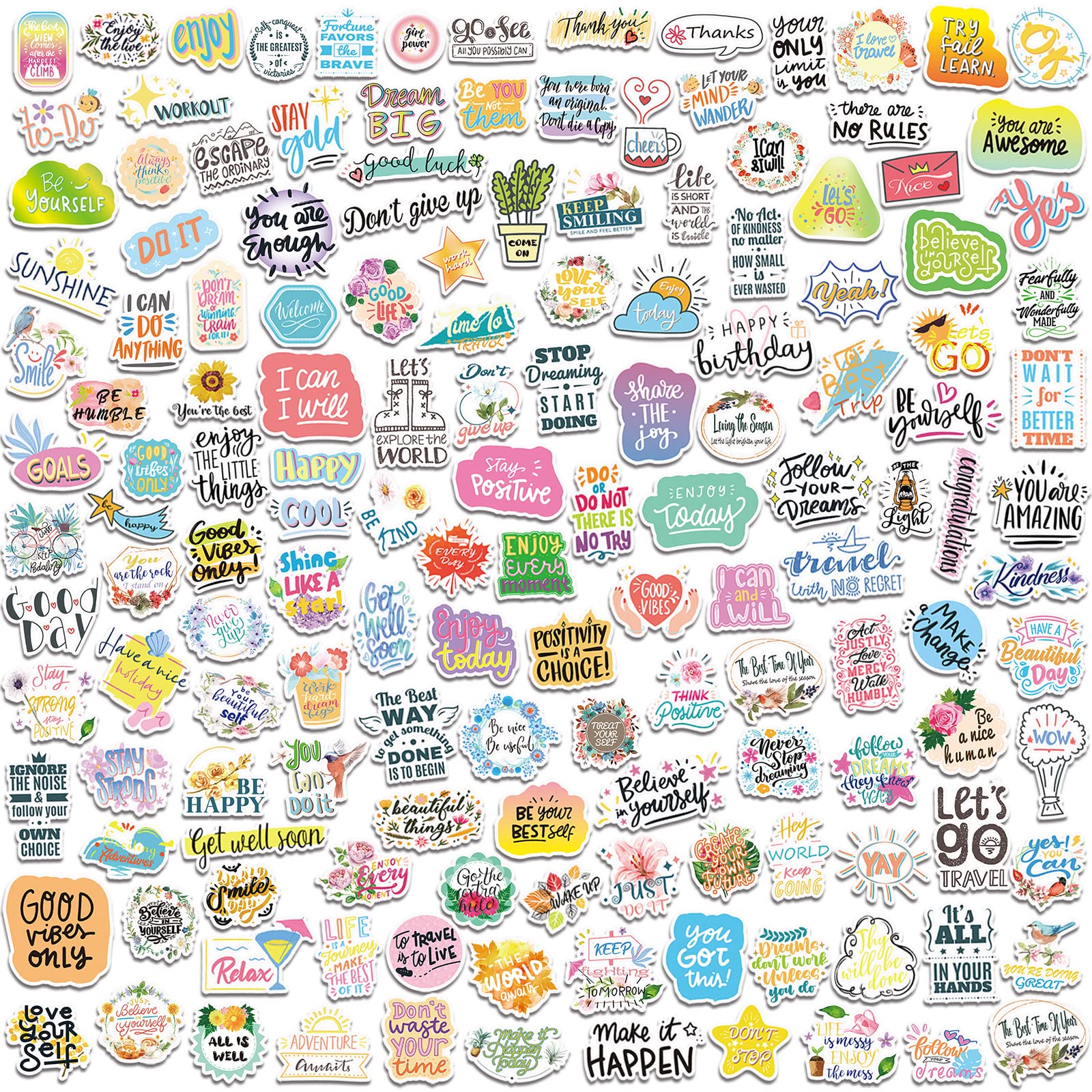 Inspirational Stickers,150Pcs Motivational Stickers For Water Bottles Positive Quote Stickers For Journaling Scrapbook Aesthtic