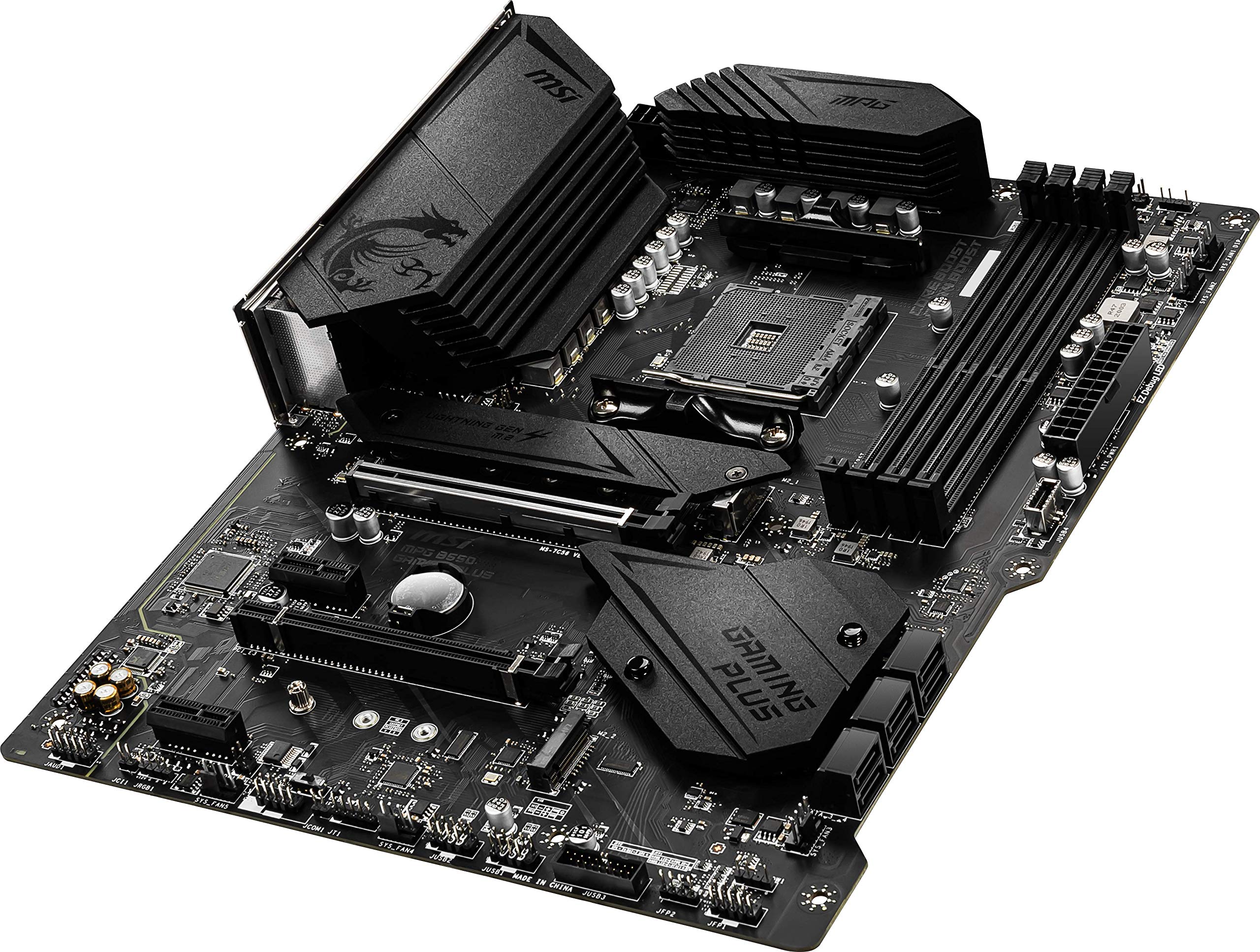 Msi Mpg B550 Gaming Plus Gaming Motherboard (Amd Am4, Ddr4, Pcie 4.0, Sata 6Gb/S, M.2, Usb 3.2 Gen 2, Hdmi/Dp, Atx)