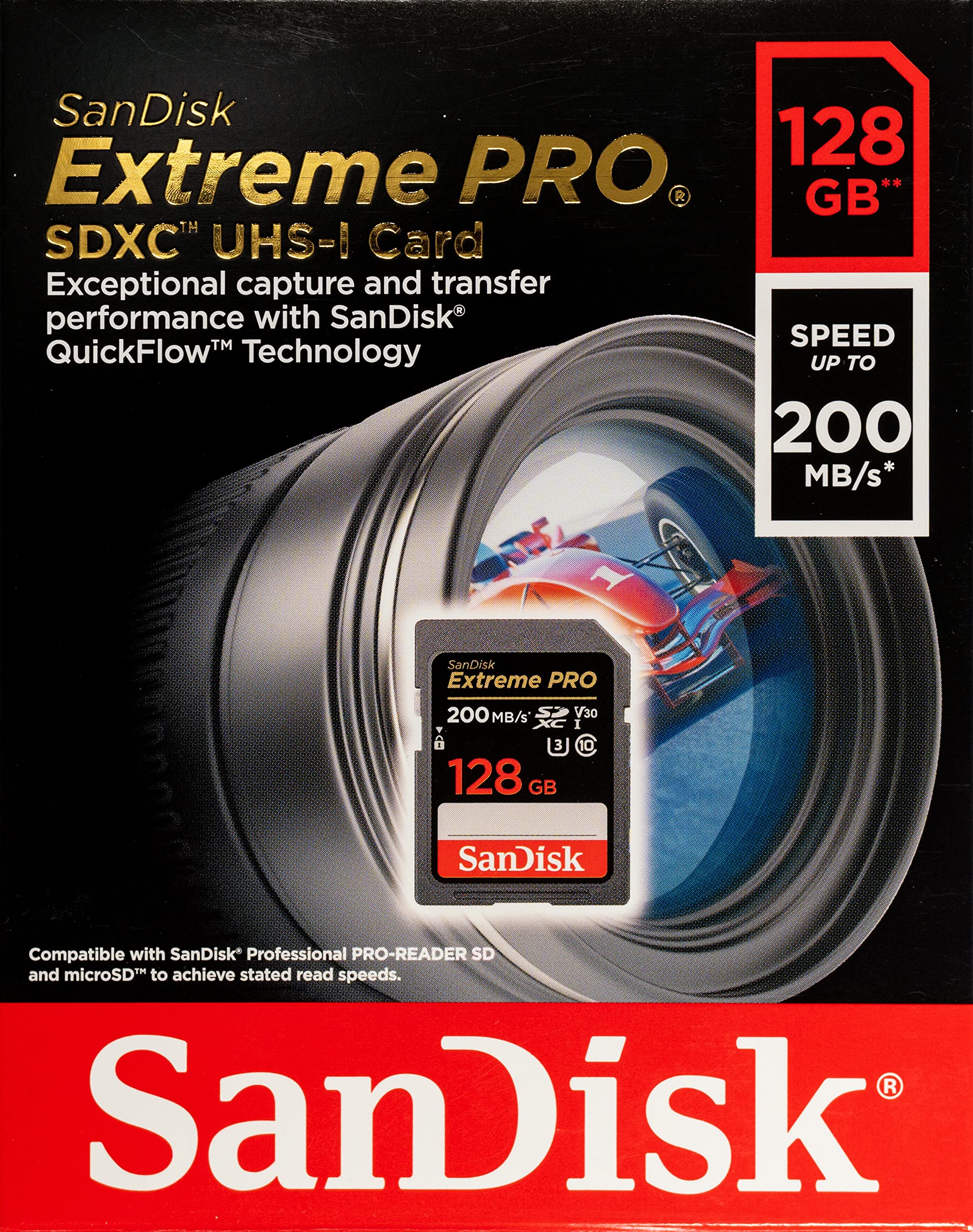 Sandisk Extreme Pro 128Gb Uhs I Sdxc Memory Card Works With Sony Mirrorless Camera Zv E1 (Sdsdxxd 128G Gn4In) U3 V30 4K Uhd Bund