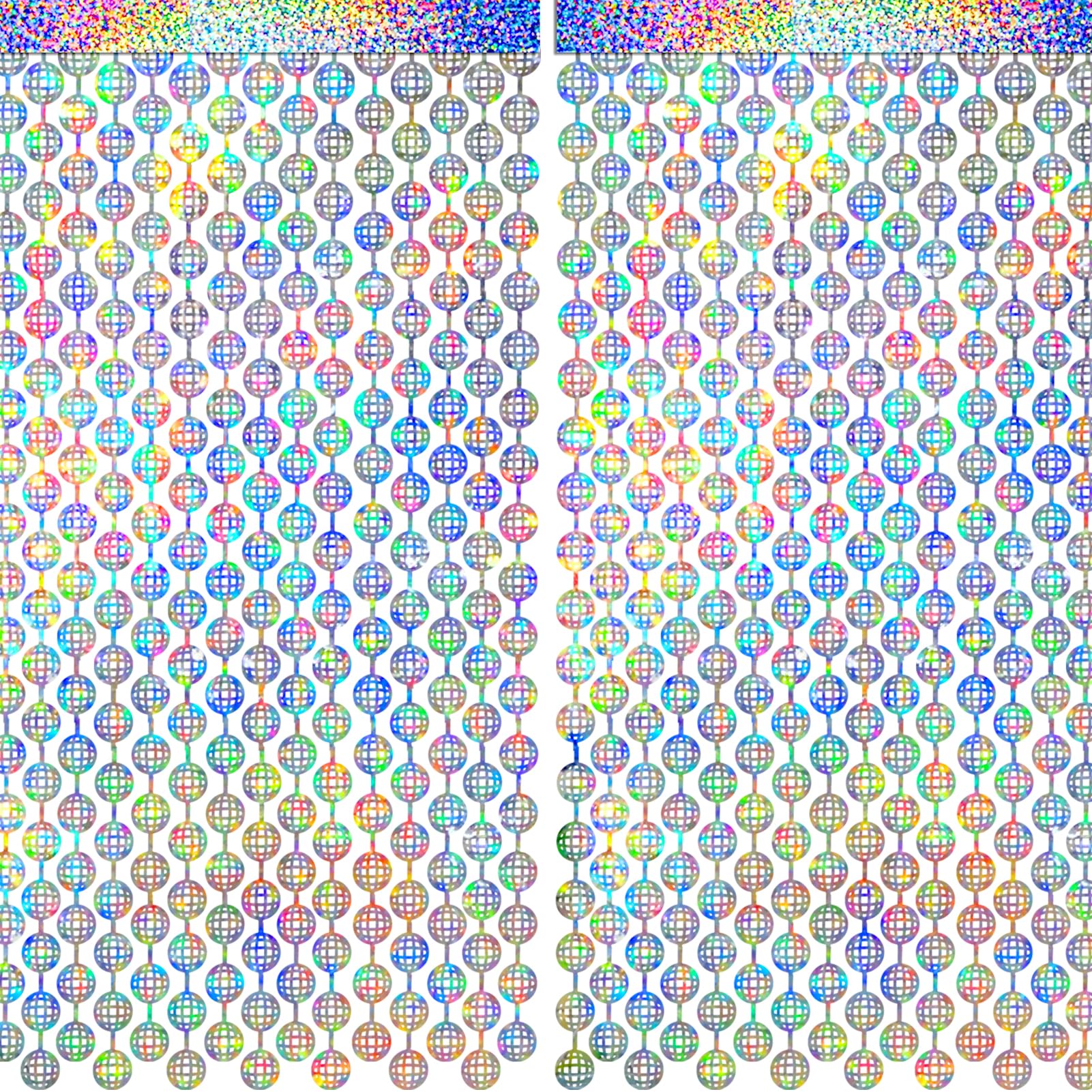 2 Packs Disco Ball Foil Curtain, Silver Glitter Metallic Backdrop For Birthday, Wedding, Baby Shower, 70S 80S 90S Theme Party, B