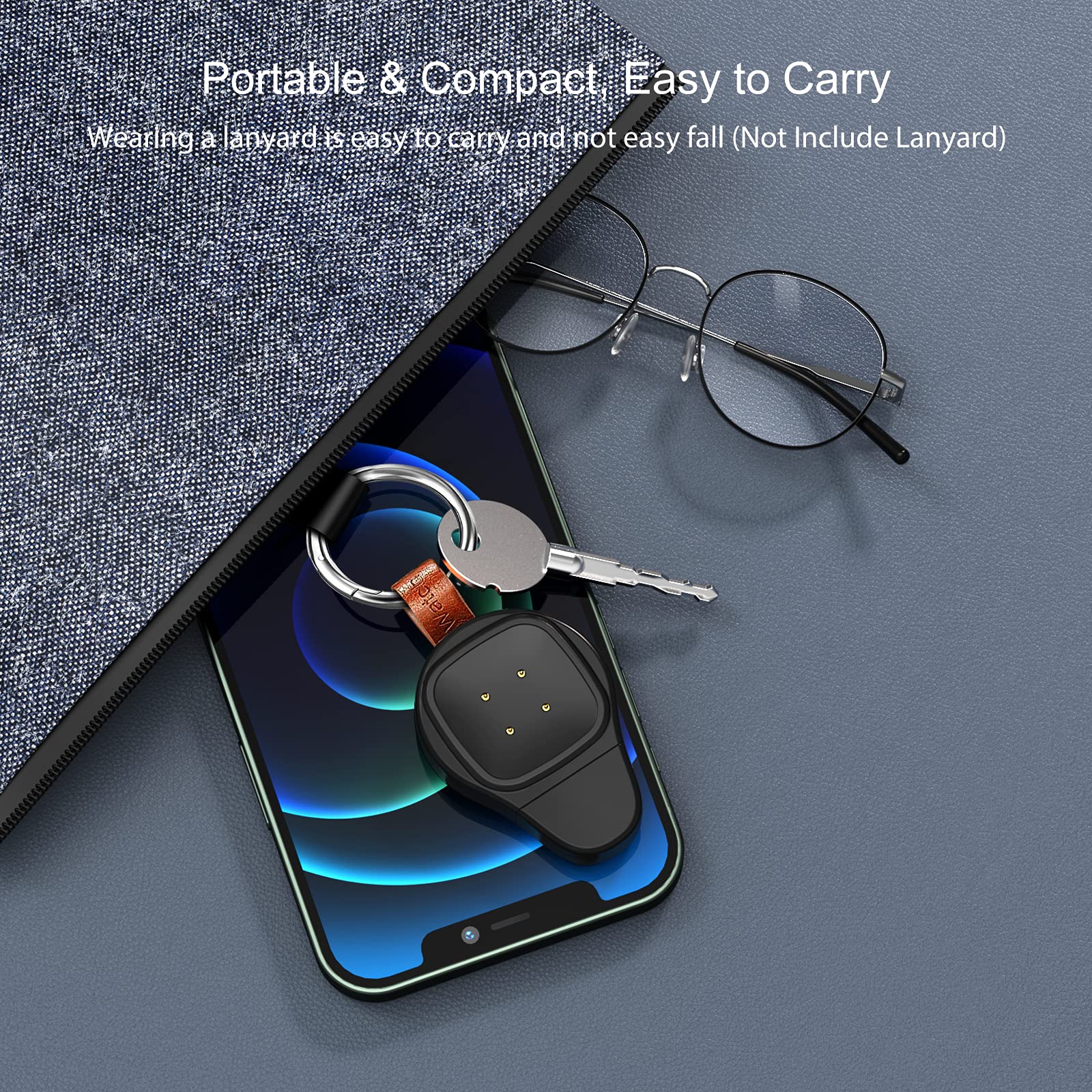 Hkhyoo Charger For Fitbit Versa 3 & Fitbit Sense,Portable Travel Replacement Usb Charging Dock For Fitbit Watch, Magnetic Wirele