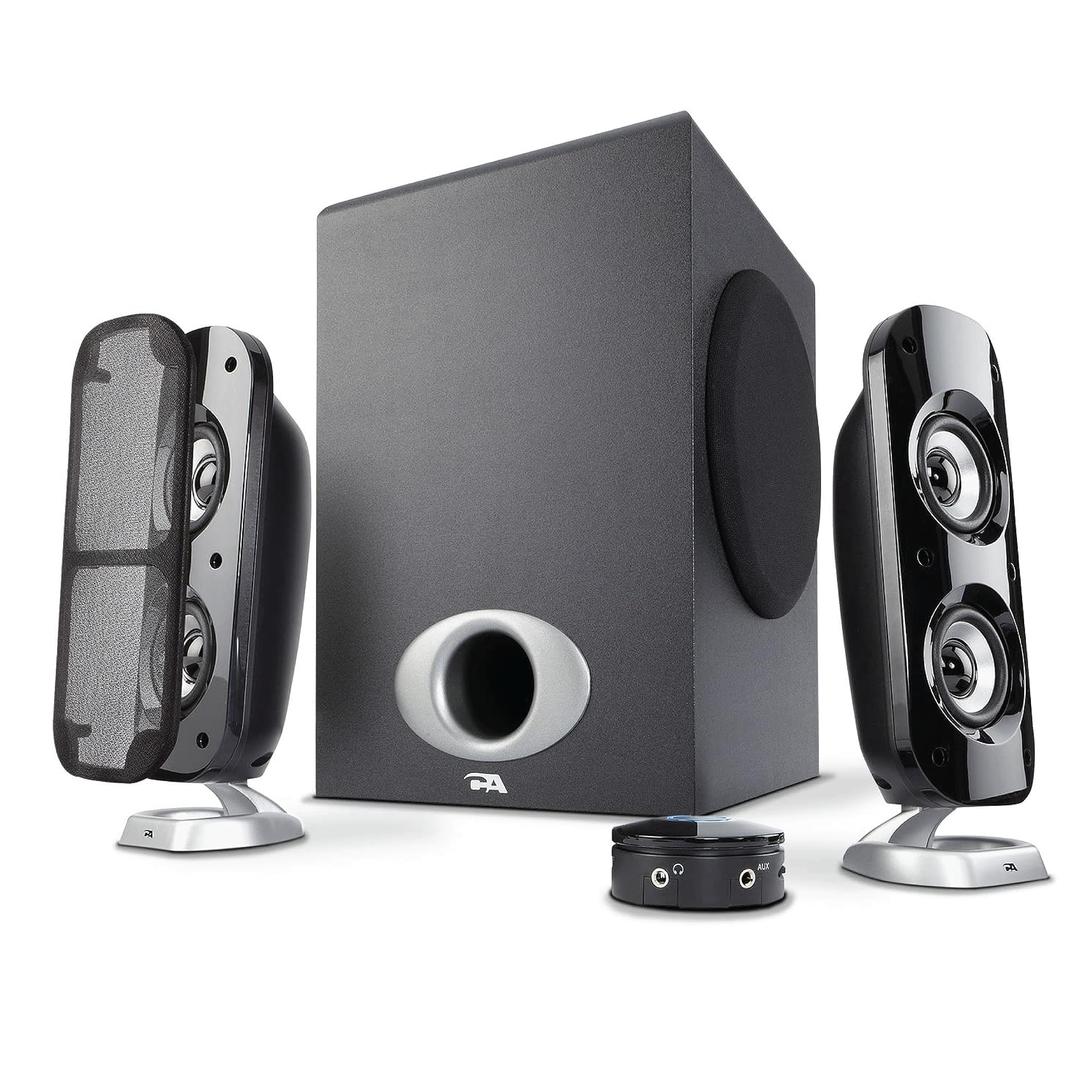 Cyber Acoustics CA-3810 2.1 Multimedia Speaker System with Subwoofer, 80 Watts Peak Power, Strong Bass, Perfect for Music, Movie
