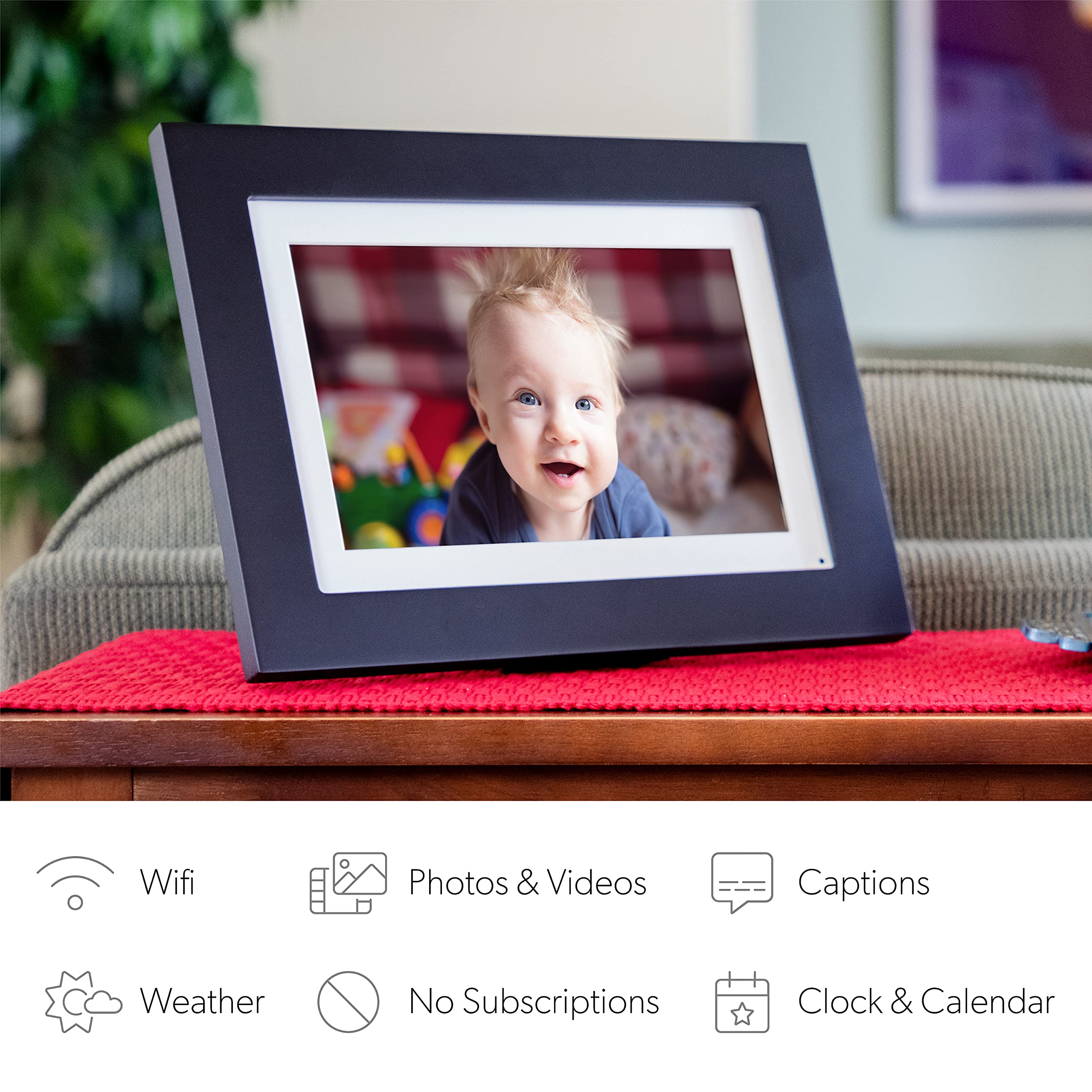 Simply Smart Home Photoshare 10    Wifi Digital Picture Frame, Send Pics From Phone To Frames, 8 Gb, Holds 5,000+ Photos, Hd Tou
