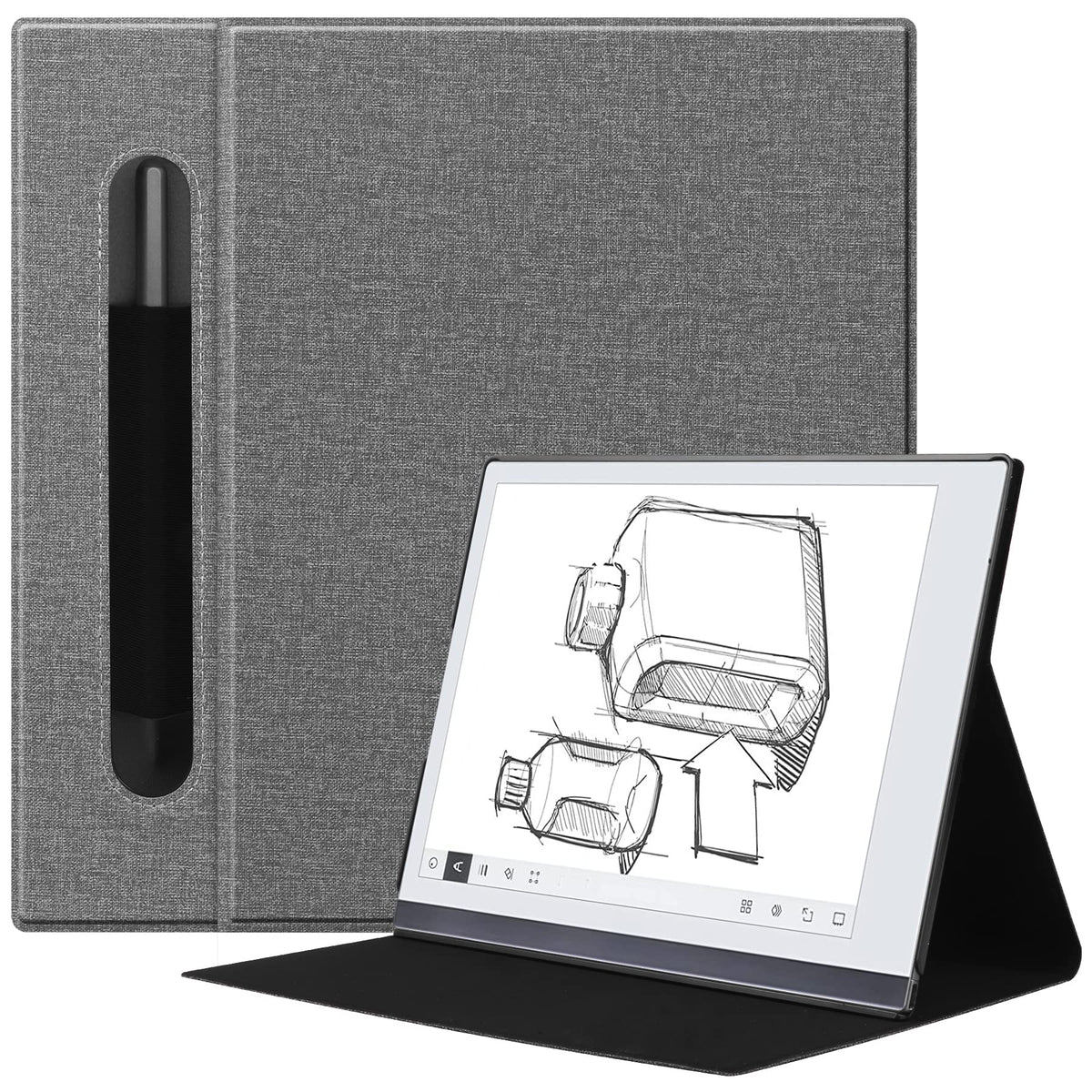 Kuroko Slim Lightweight Book Folios Case Cover For Remarkable 2 10.3 Inch Digital Paper(2020 Released) Lightgrey