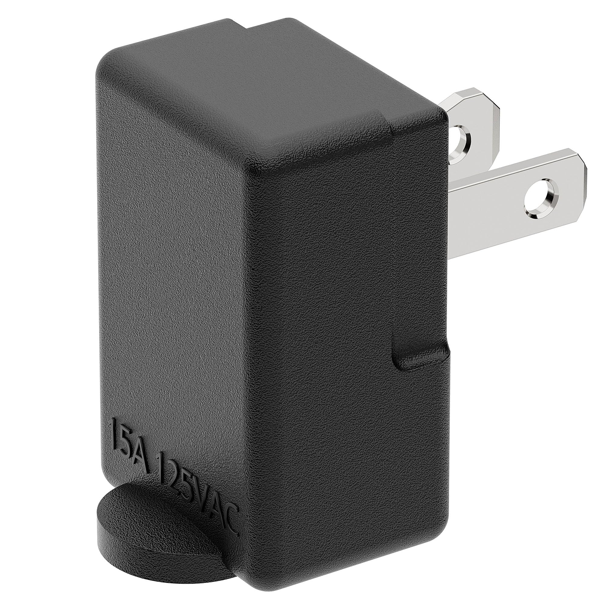 Right Angle Adapter,2 Prong 90 Degree Downward Angled Ac Adapter, Polarized 2 Prong L Type Adapter, Vertical Right Angled Down A