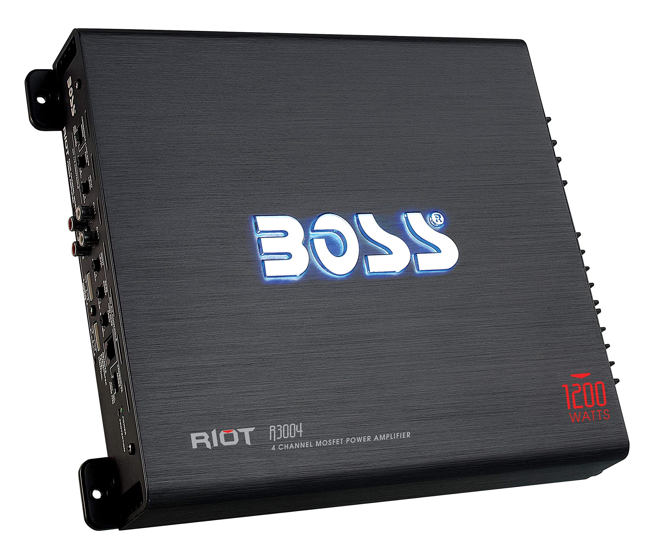 Boss Audio Systems R3004 4 Channel Car Amplifier   1200 Watts, 2/4 Ohm Stable, Class A/B, Full Range, Bridgeable, Mosfet Power S