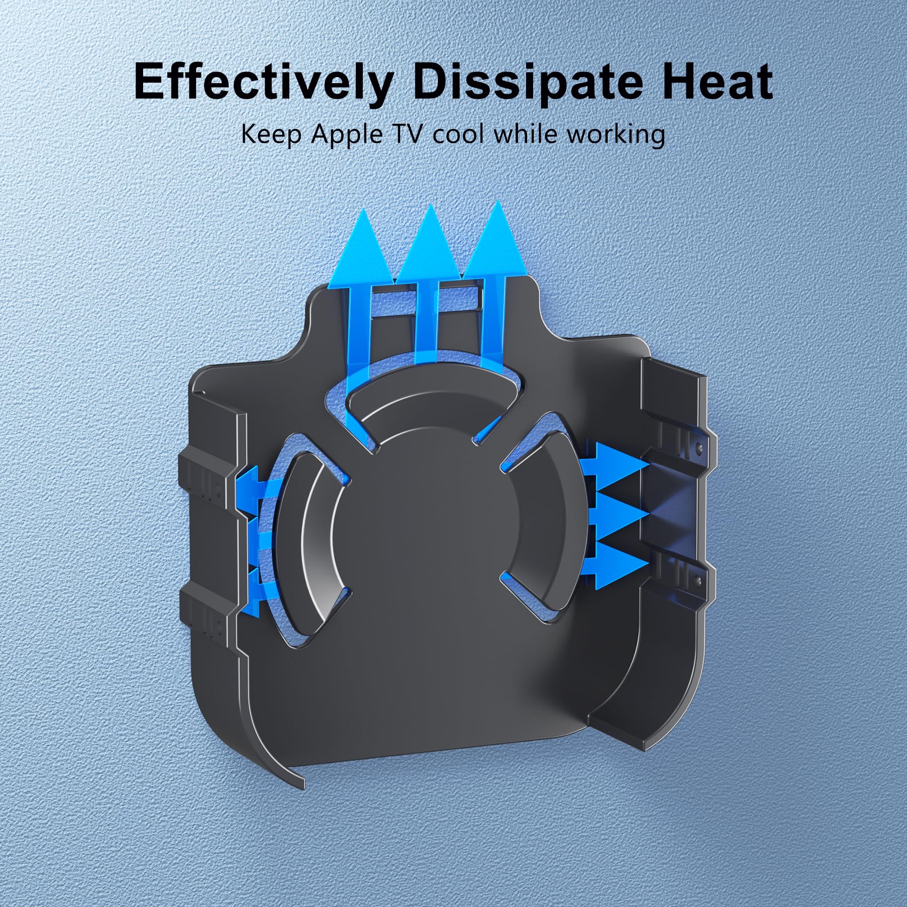 Behind Tv Apple Tv Mount, Apple Tv Bracket Holder For Wall And Back Of All Brand And Size Television, Compatible With All Apple Tv Generations (Including All Apple Tv 4K Models)