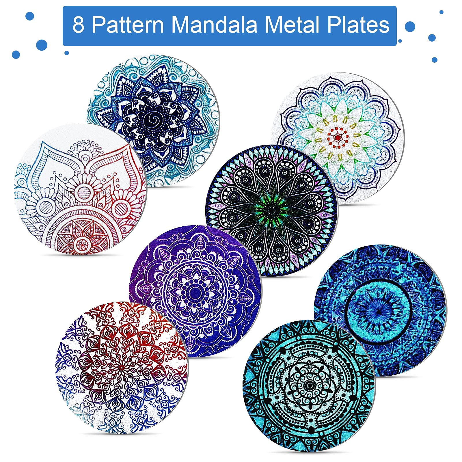 Weewooday 8 Pcs Phone Magnet Car Metal Mount Plate For Cell Holder Compatible With Magnetic Car Mounts Replacement Sticker(Manda