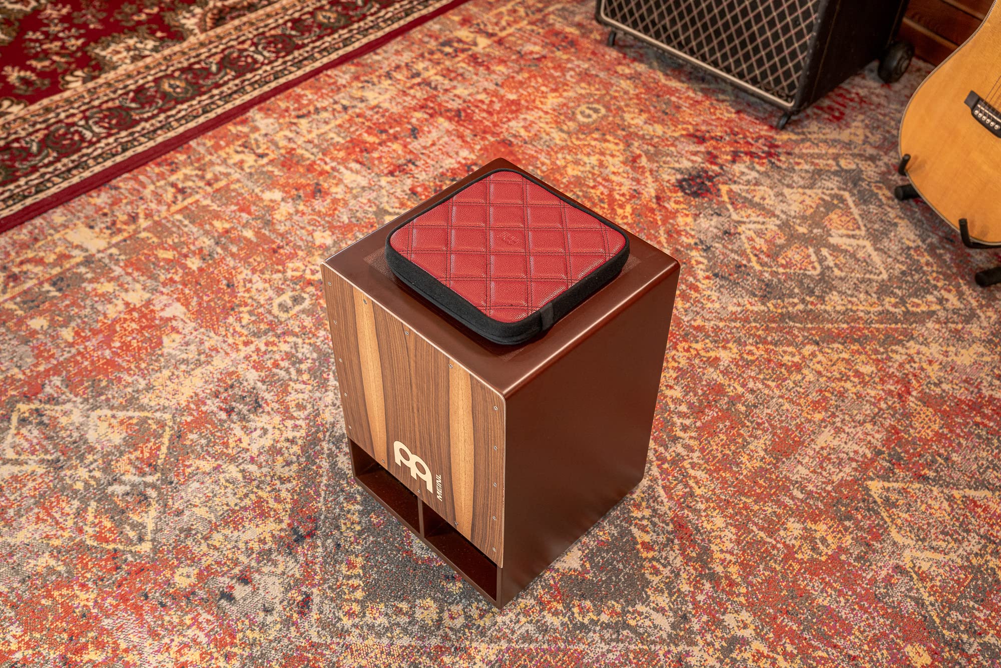 Meinl Percussion Deluxe Cajon Seat Size With Thick Padding, No Adhesive Required (Dcs R)