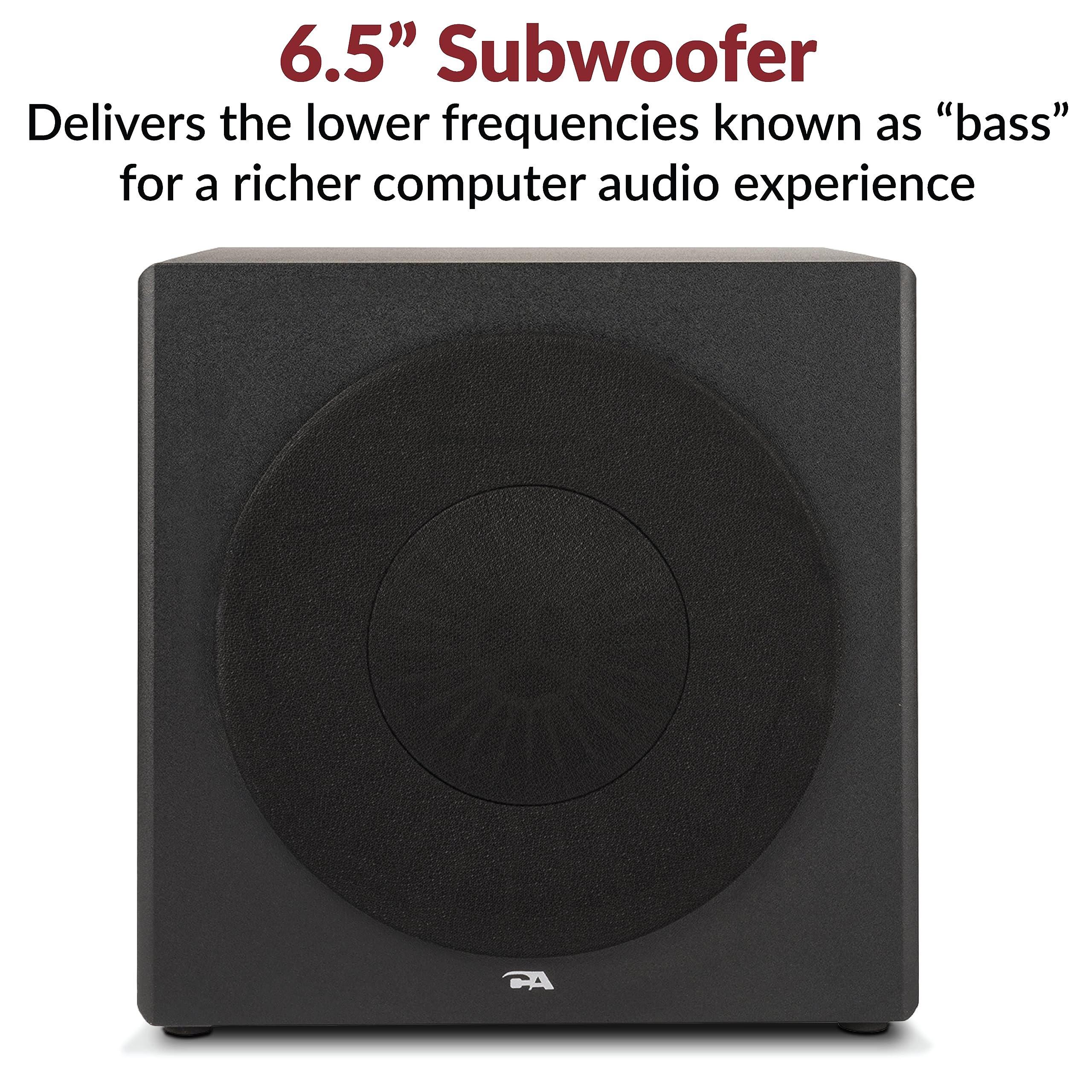 Cyber Acoustics Ca 3908 2.1 Multimedia Speaker System With Subwoofer, 92 Watts Peak Power, Deep Bass, Perfect For Music, Movies,