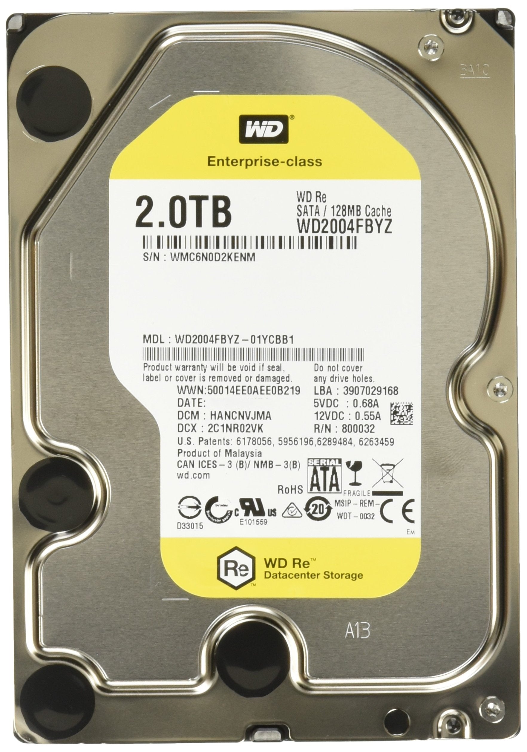 Wd Re 2 Sata_6_0_Gb 128 Mb Cache 3.5'' Internal Bare Or Oem Drives Wd2004Fbyz