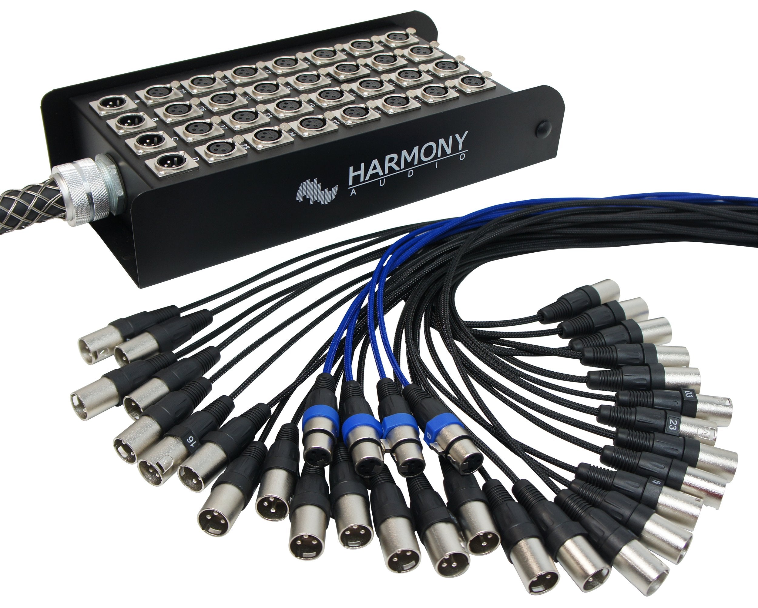 Harmony Audio Ha Sb32150 Pro Stage Xlr Snake Cable Box 32 Channel   150 Feet (28 Send, 4 Returns)