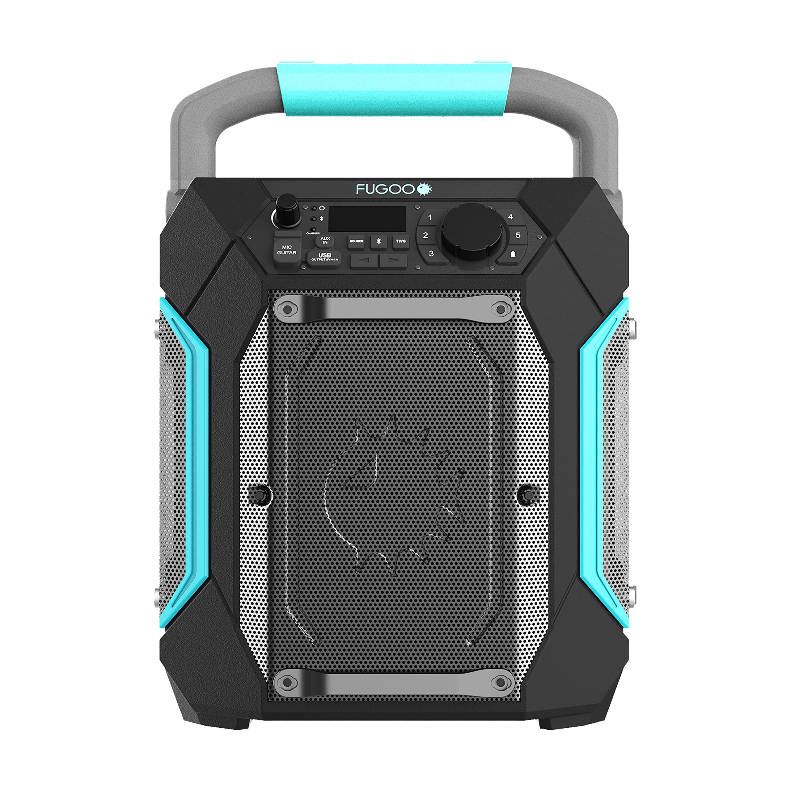 Fugoo Traveler | Portable Indoor/Outdoor Bluetooth Speaker | 100W, 7 Inch Sub, 48 Hour Playtime | 270 Degree Audio | Ipx4 Water Resistant | Use As Pa System � Mic/Guitar Input & Usb Port
